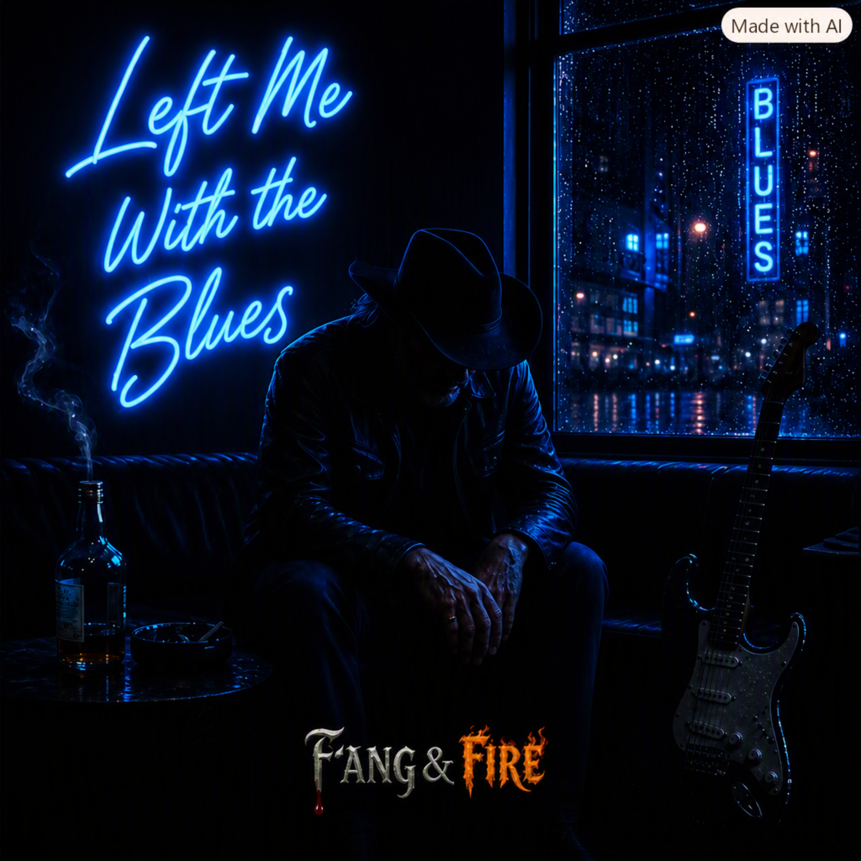 LEFT ME WITH THE BLUES by Fang&Fire cover art