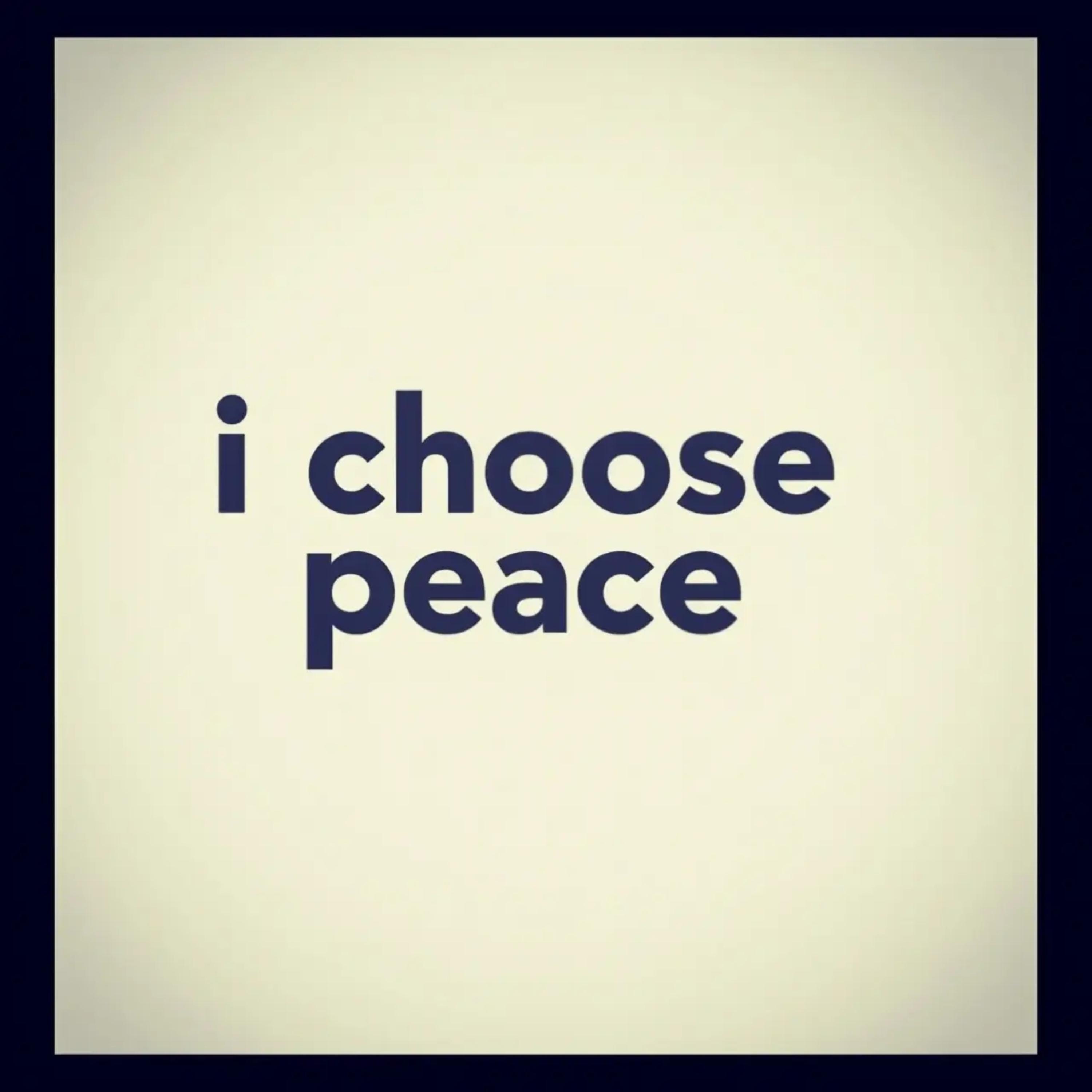 I choose peace by Lowkeysharz cover art