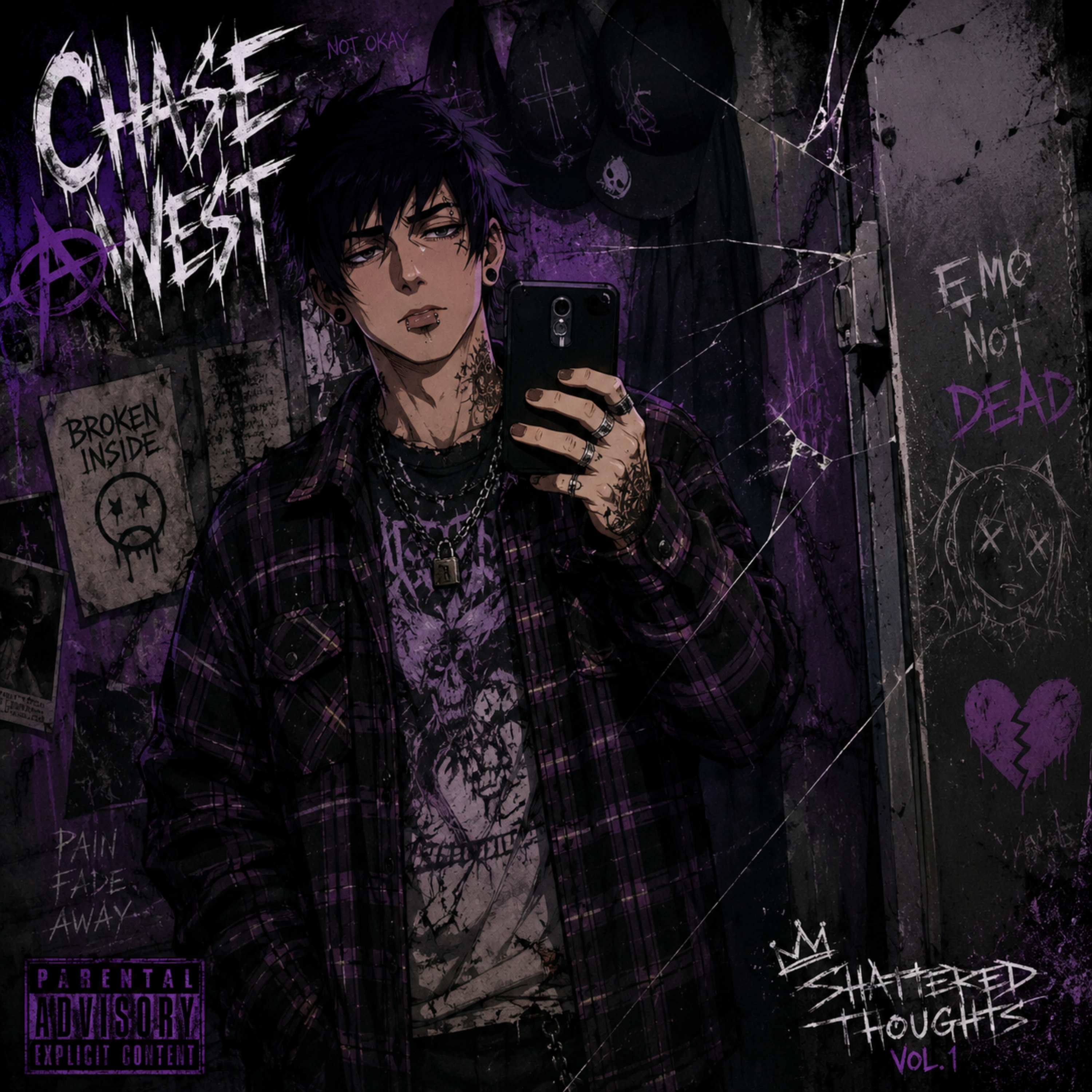 Shattered Thoughts by $ Chase West cover art