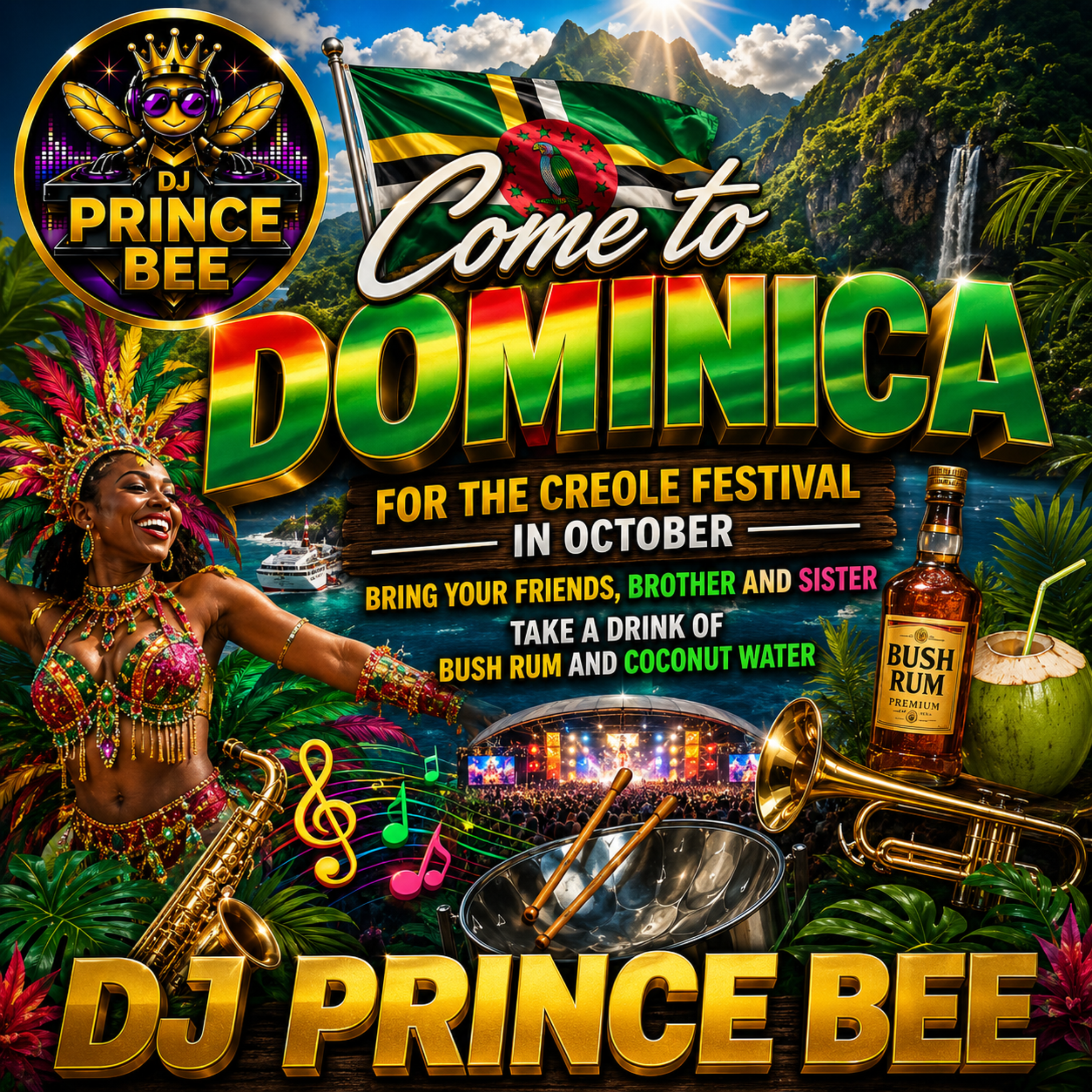 Come To Dominica by DJ PRINCE BEE cover art
