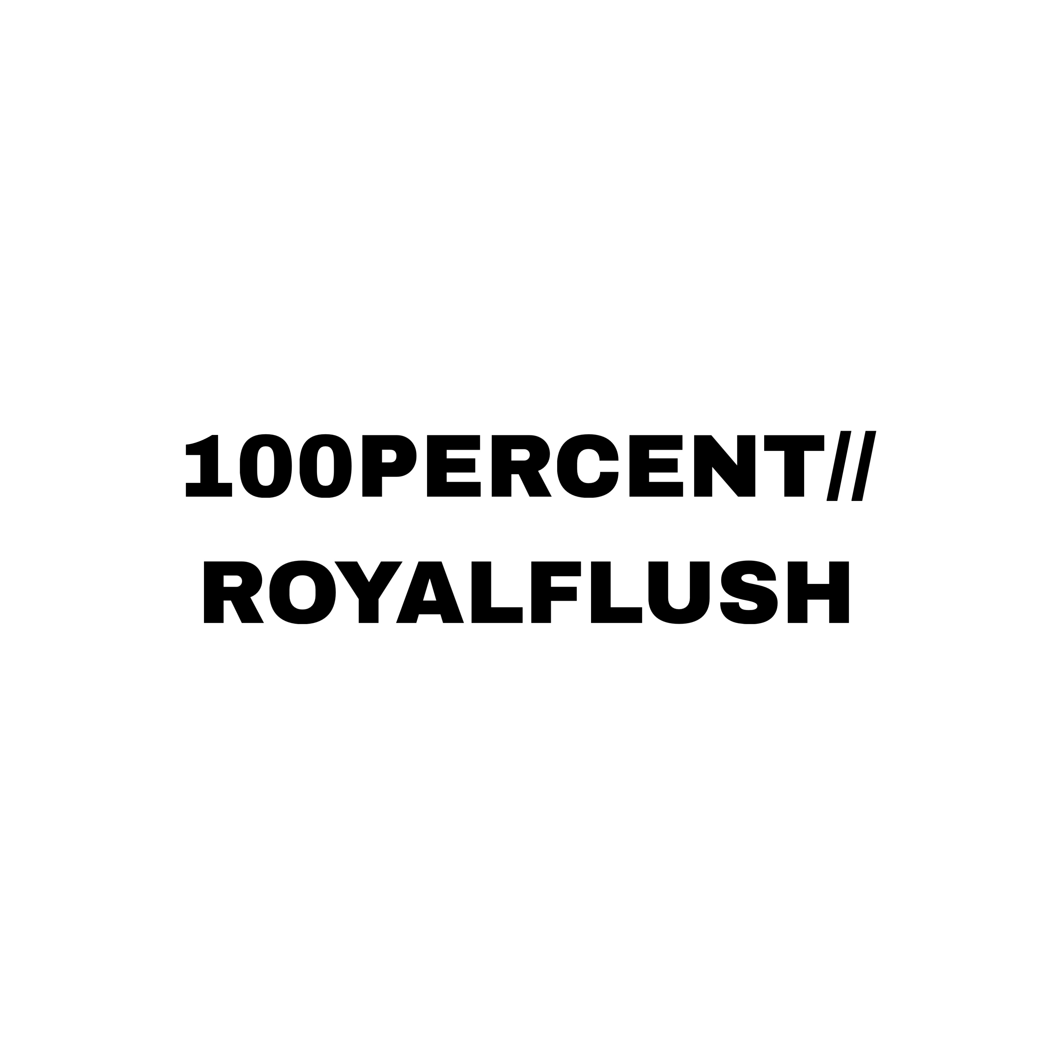 100PERCENT//ROYAL FLUSH artwork