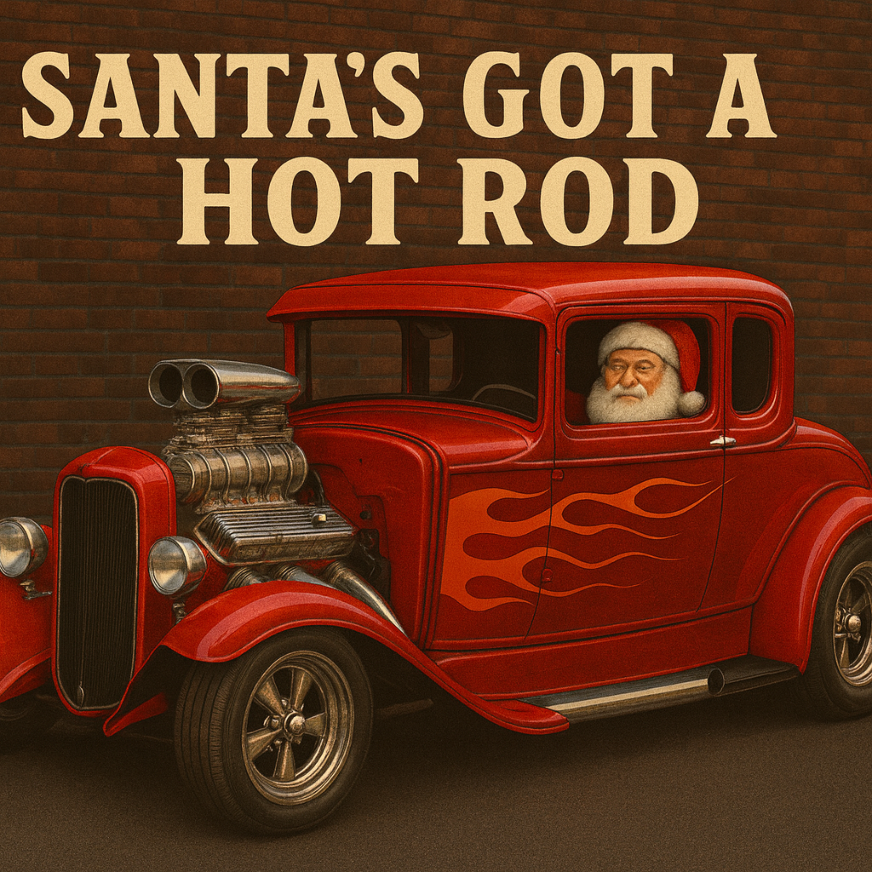 Santa’s Got A Hot Rod artwork