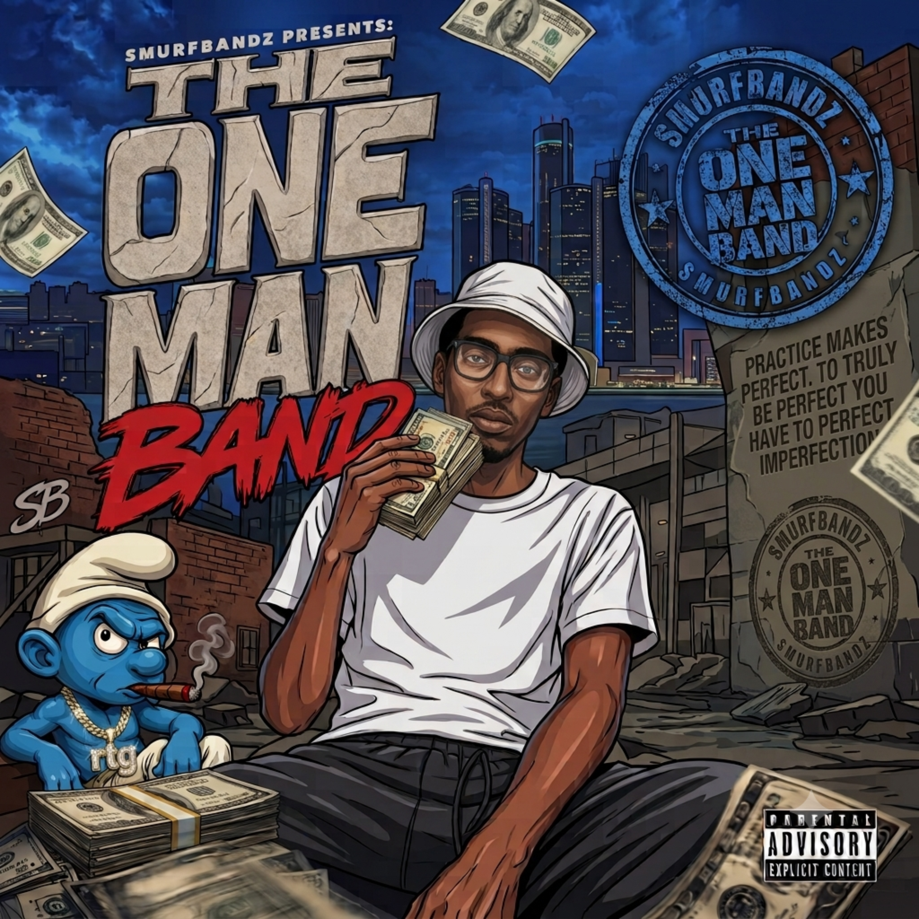 The One Man Band (The New No days off ) by Smurf Bandz cover art