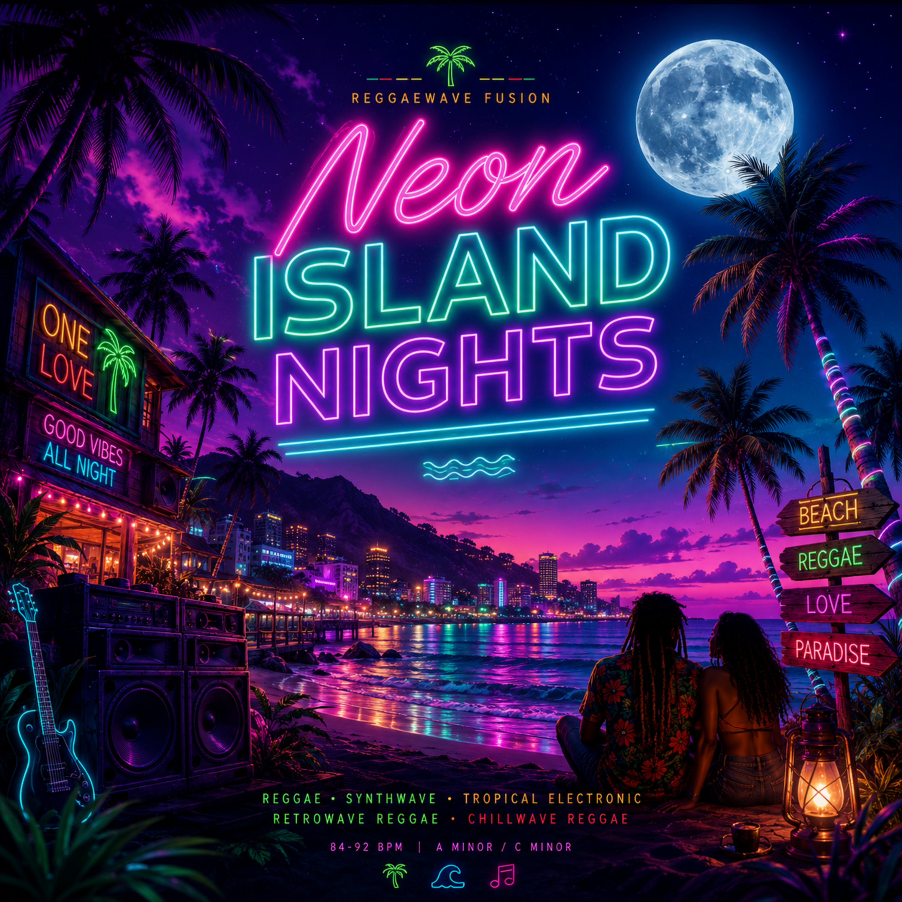 Neon Island Nights by Roshan Wishwajith cover art