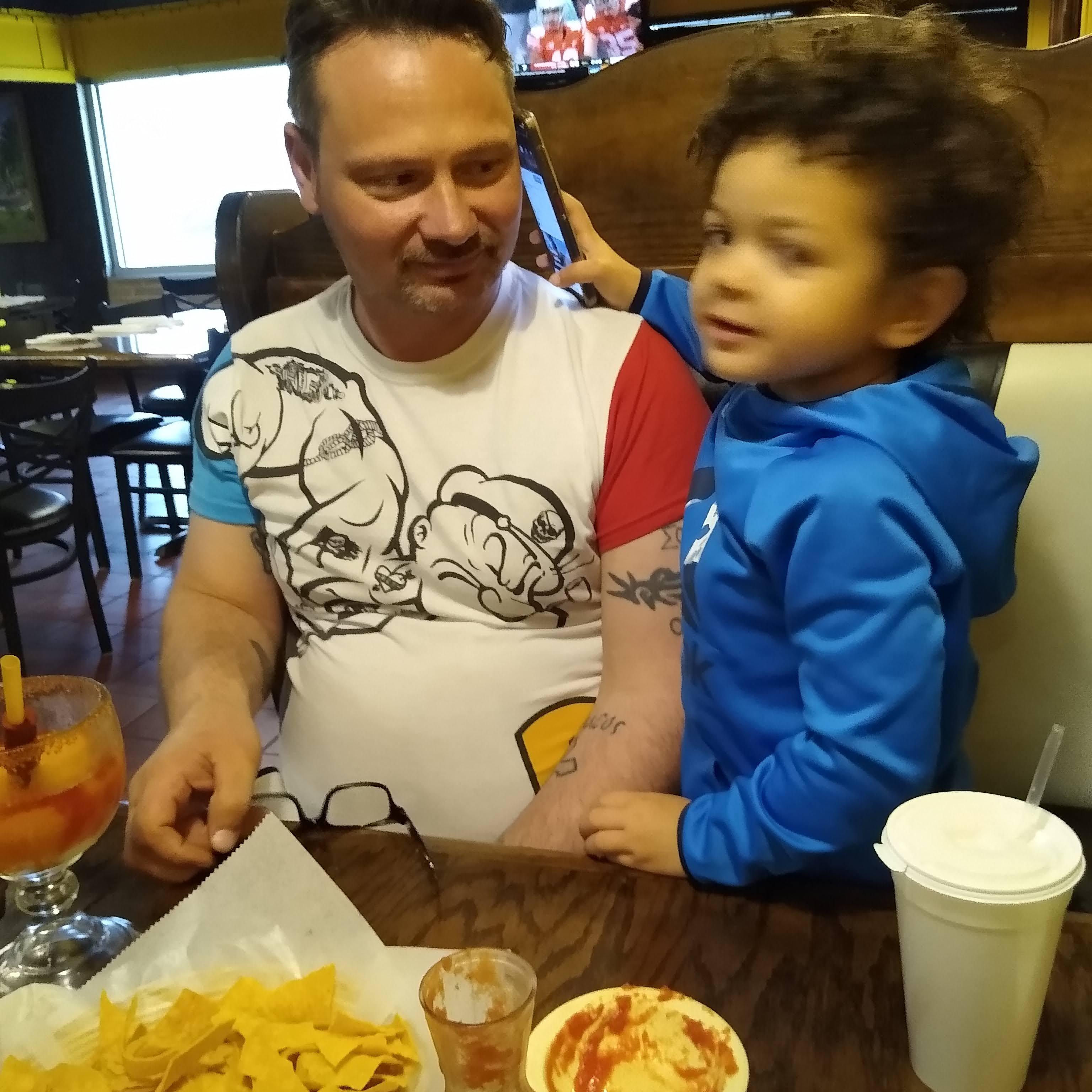 Cye and his pepaw artwork