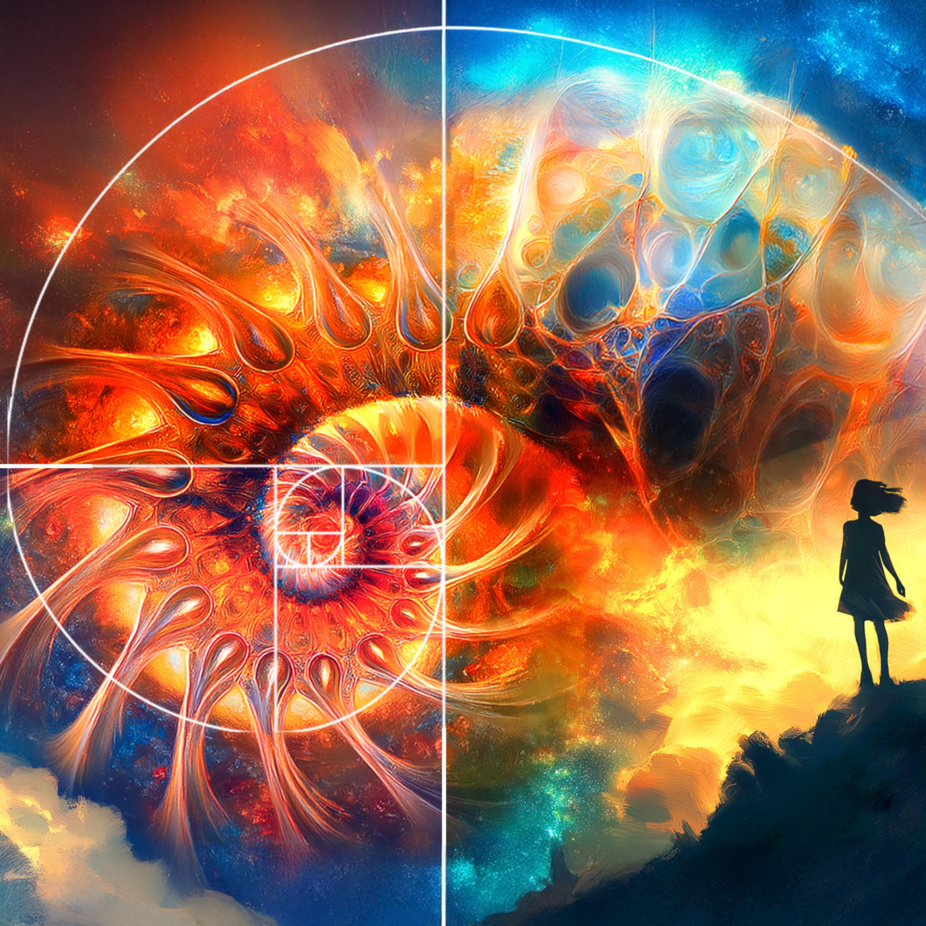 144 Hz Golden Ratio, Harness the God Code artwork
