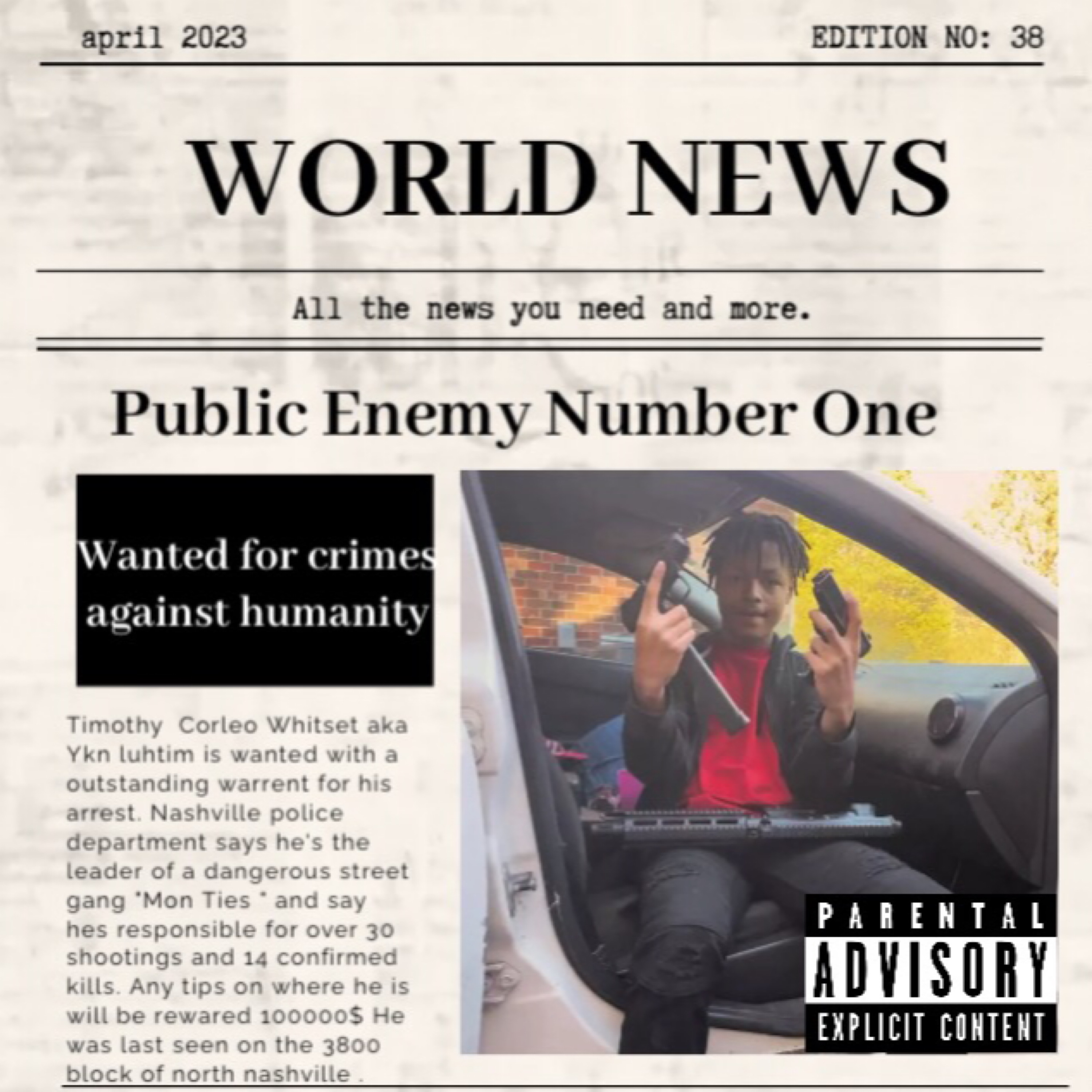 Public Enemy Number One artwork