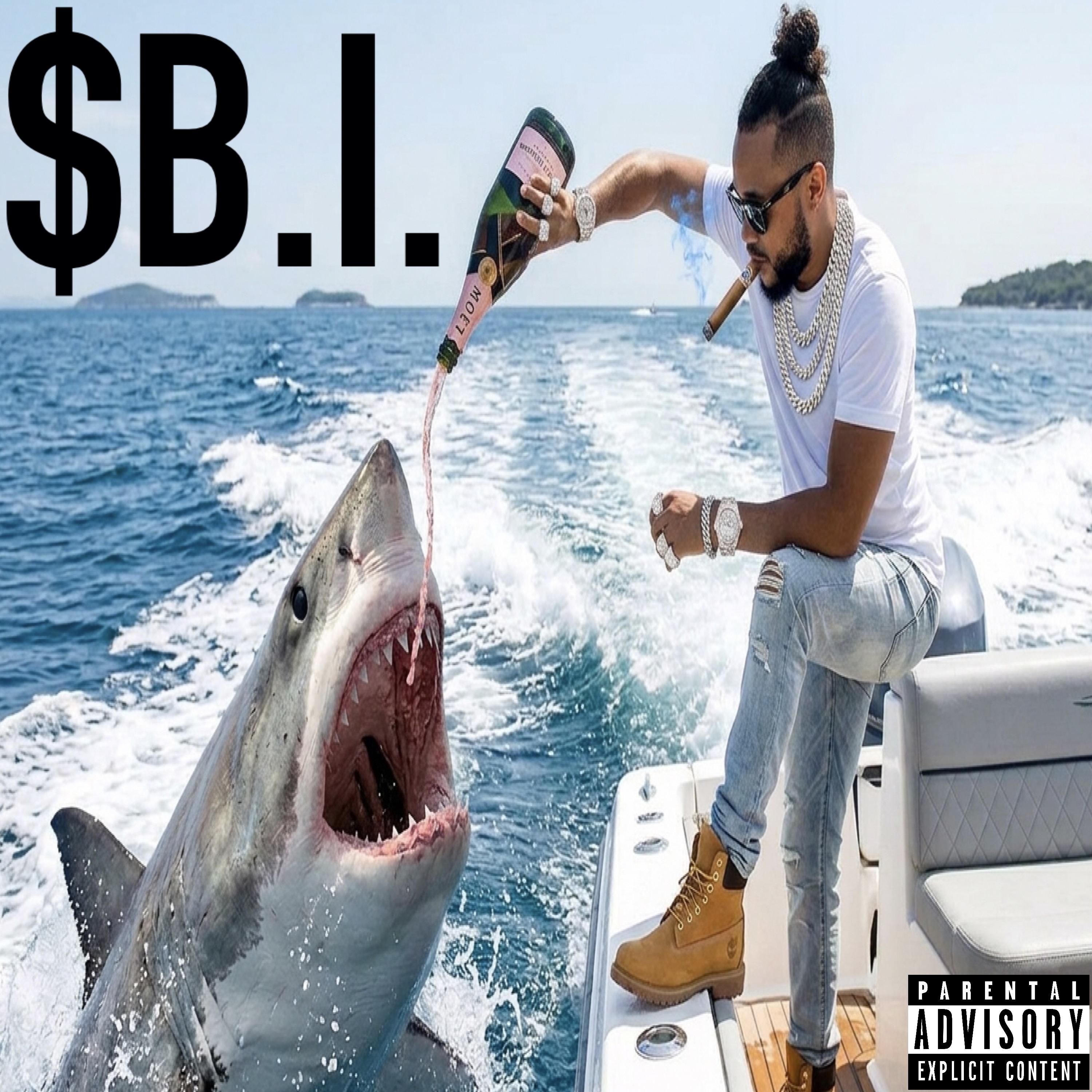 SHARKS by $B.I. cover art