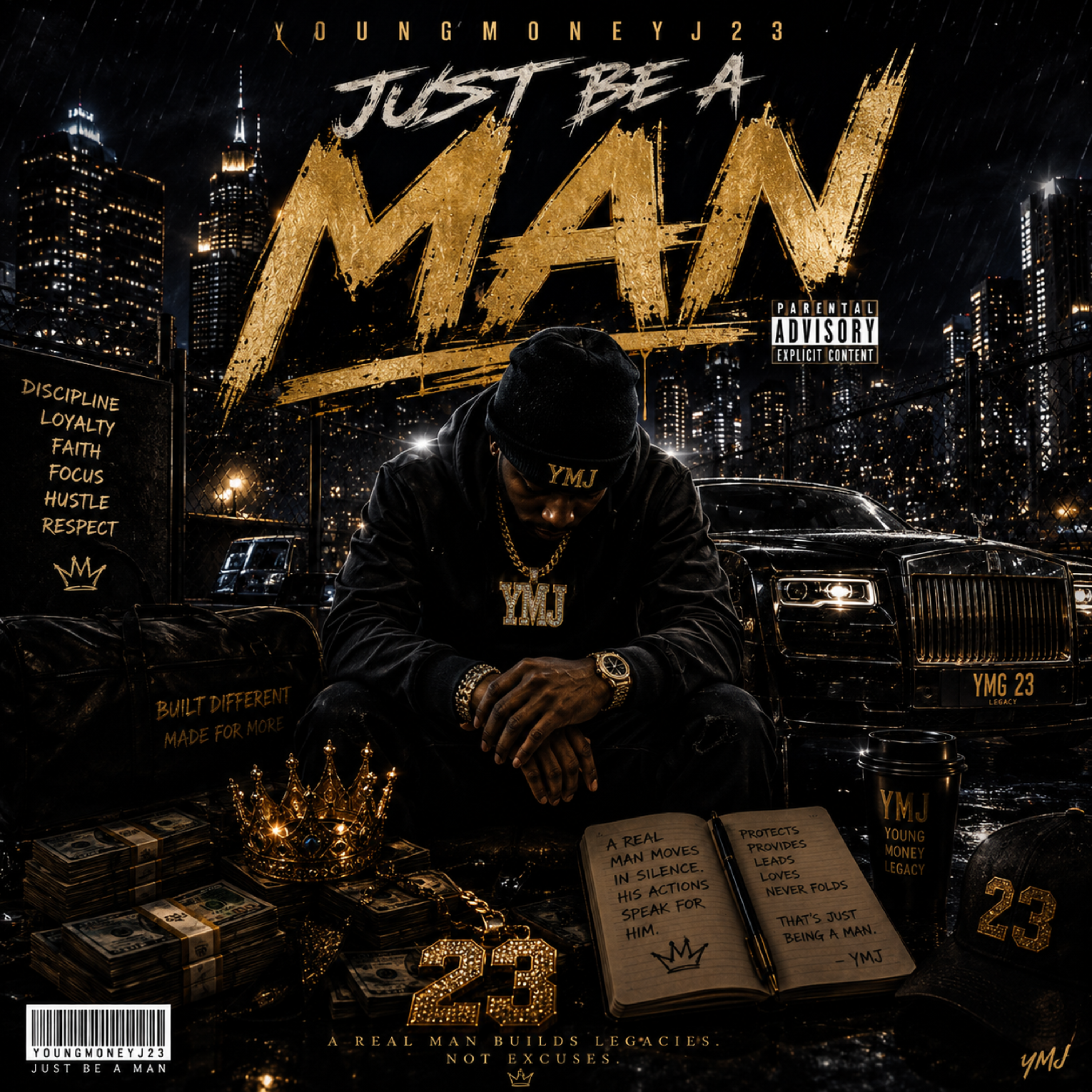 Just Be A Man by YoungMoneyJ23 cover art