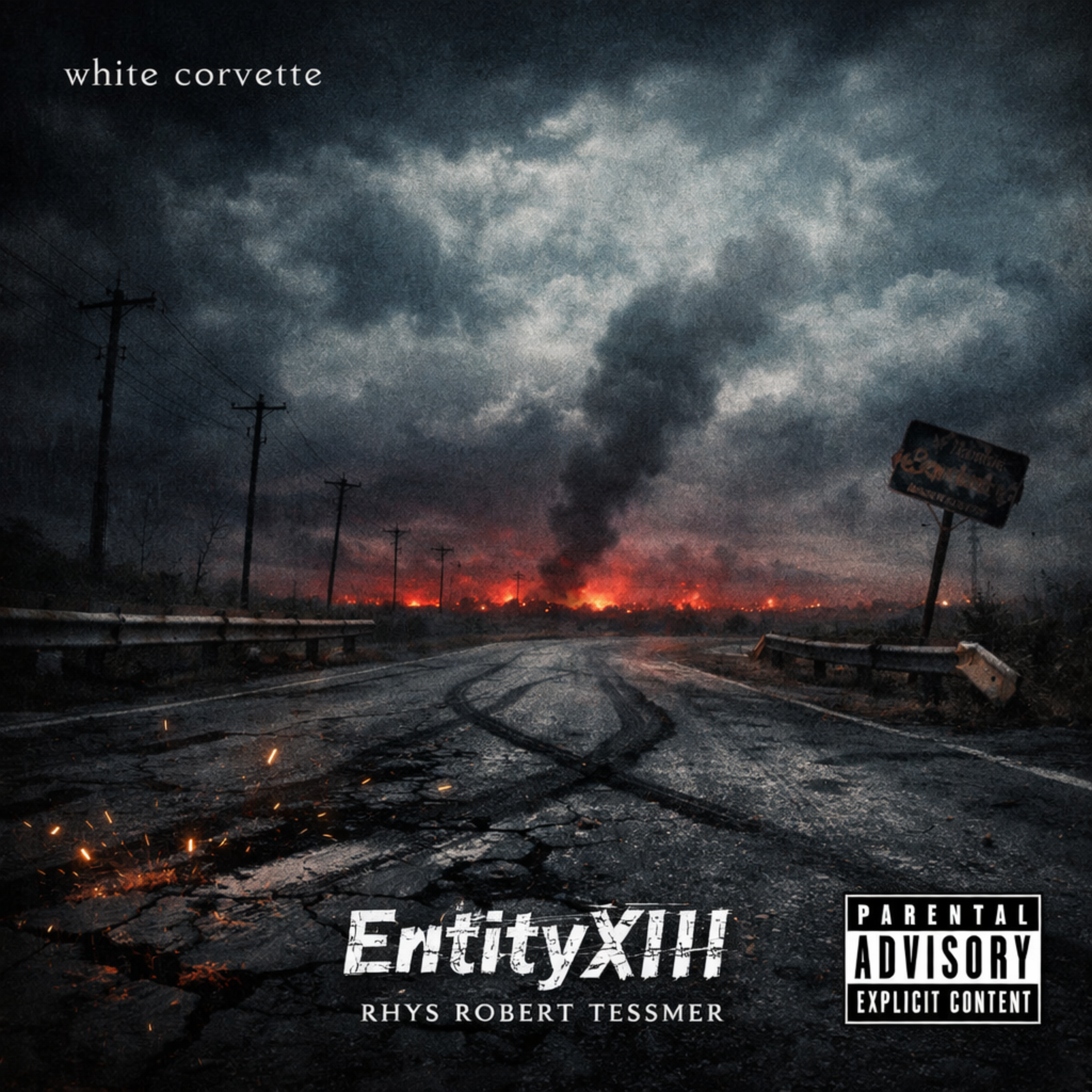 White Corvette artwork