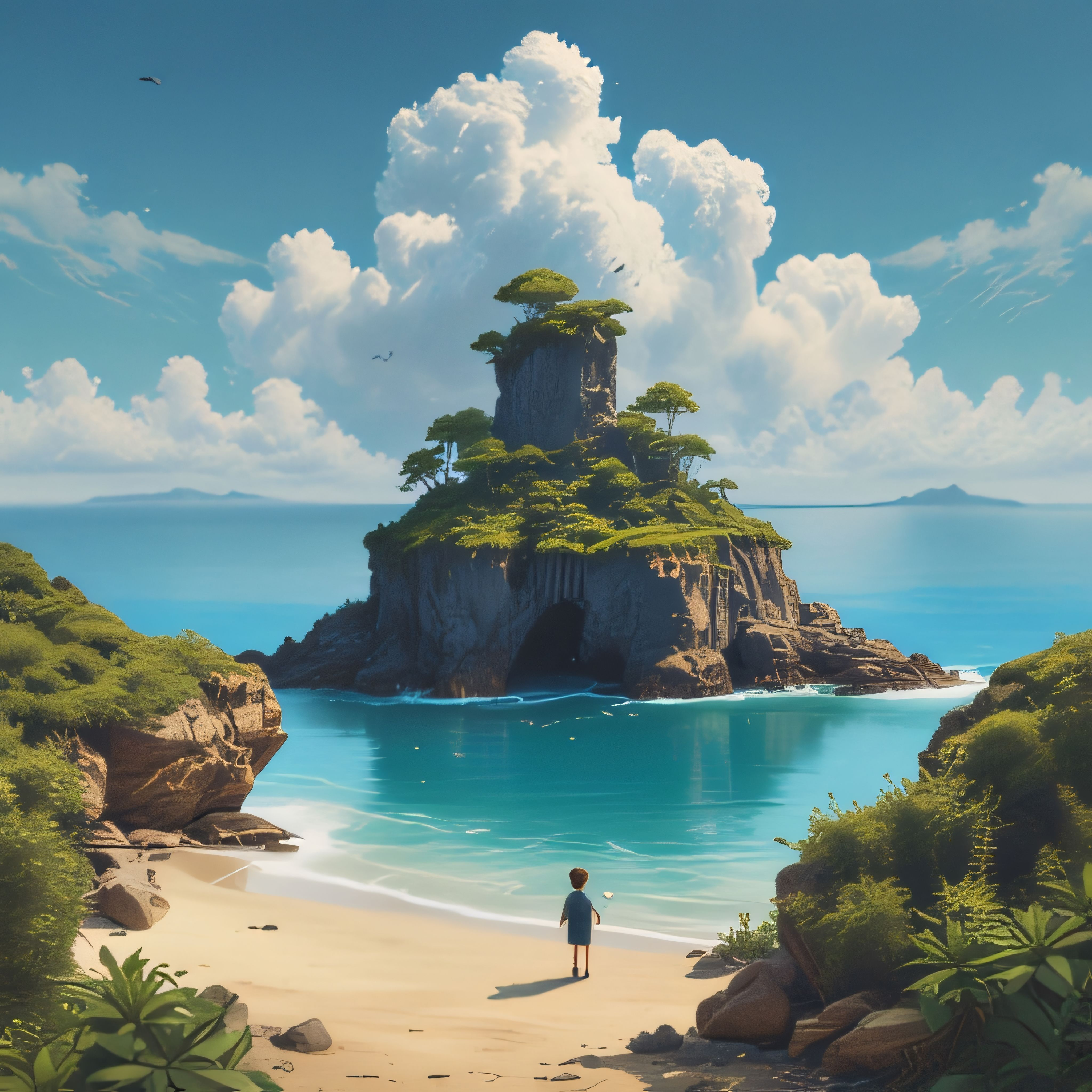 There's an island artwork