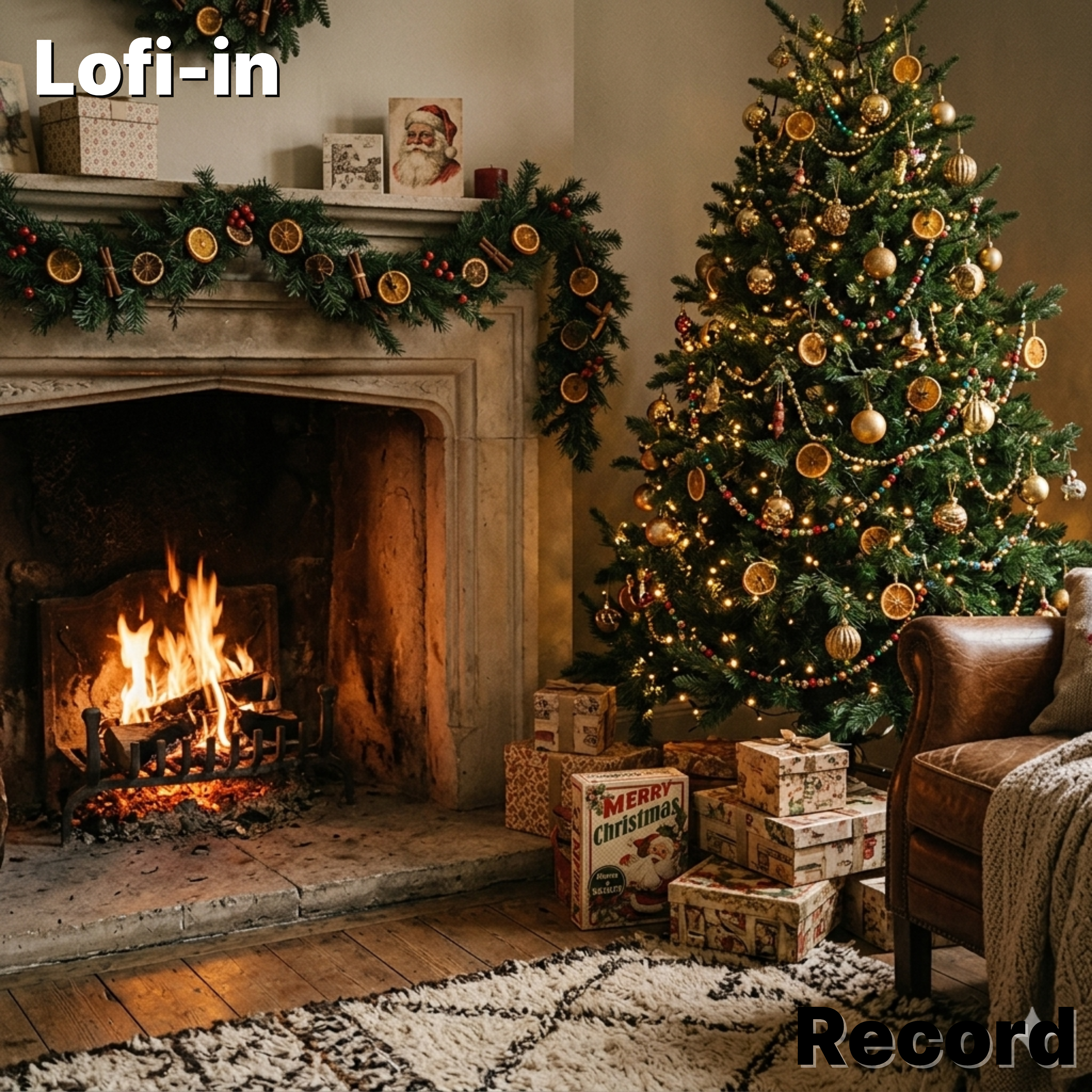Christmas by the Fireplace by Lofi-in cover art