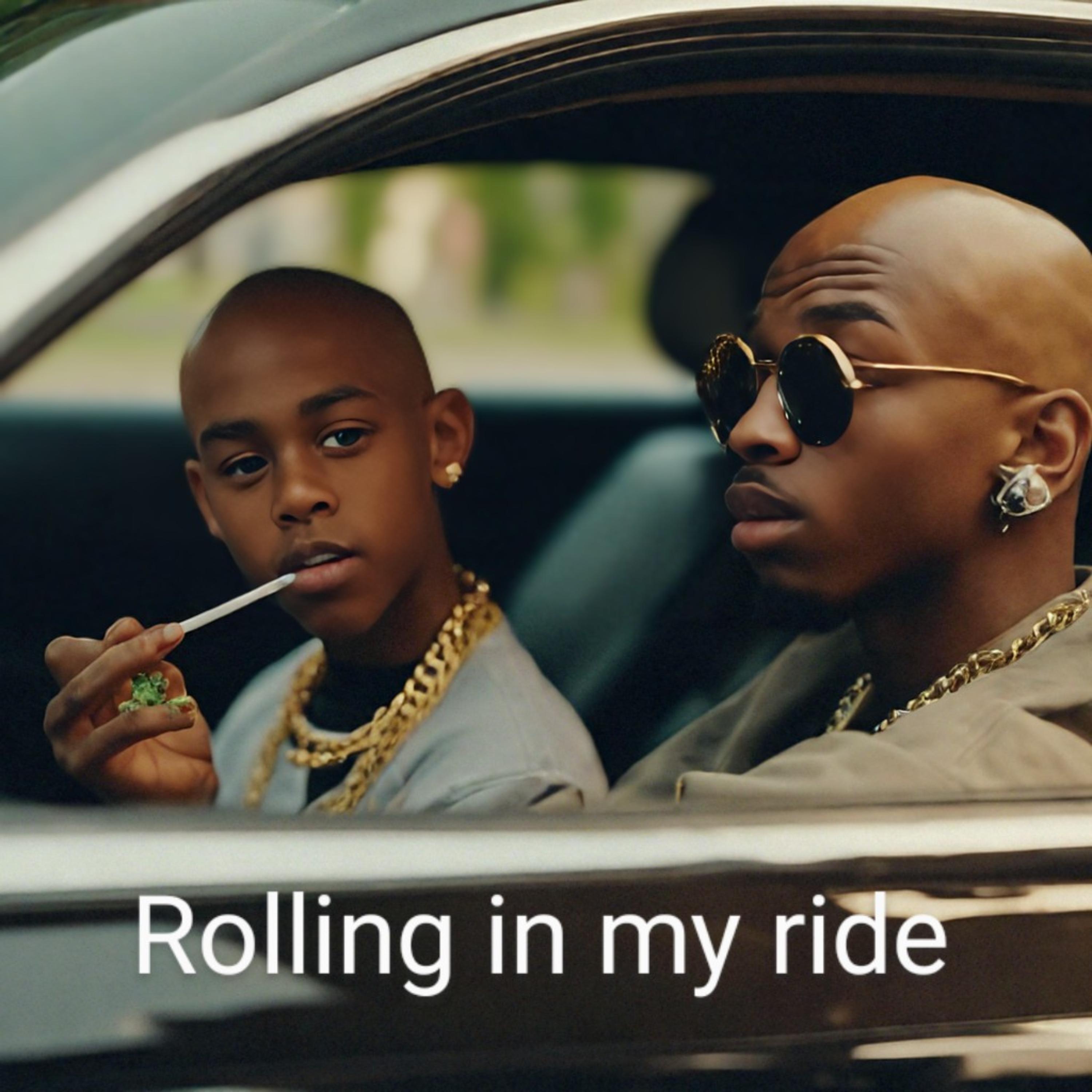 Rolling in my ride artwork