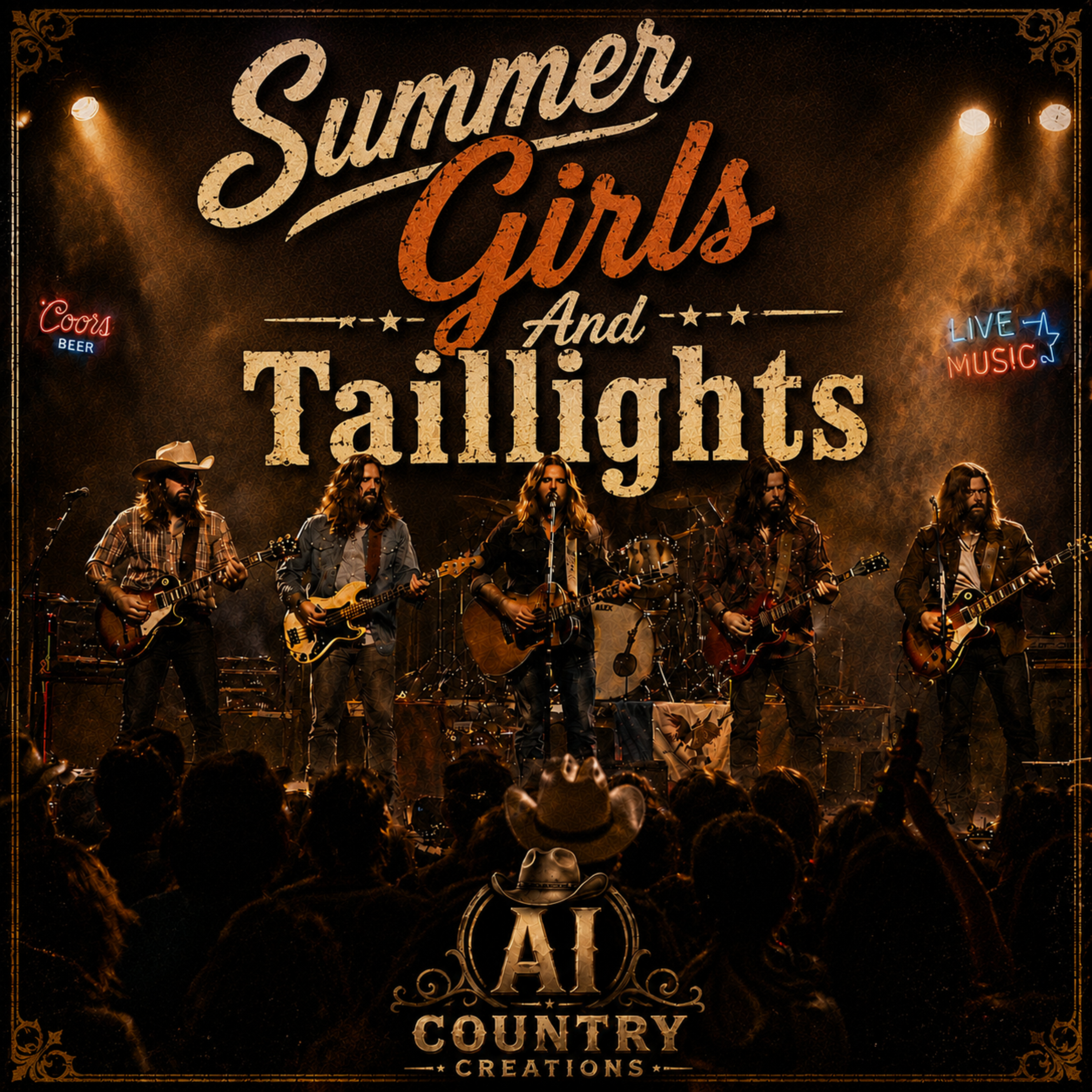 Summer Girls And Taillights by AI Country Creations cover art