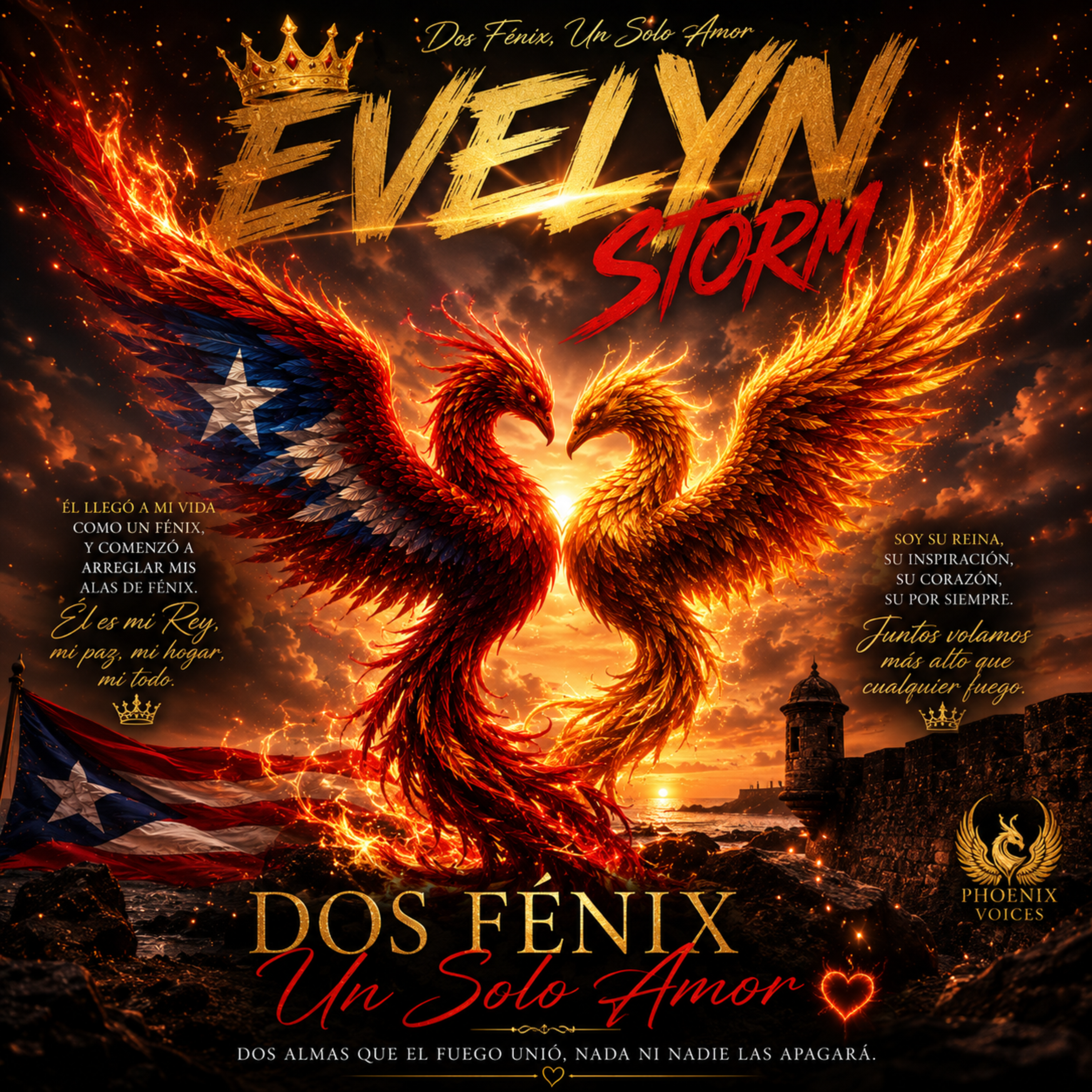 DOS FÉNIX, UN SOLO AMOR by Evelyn Storm cover art