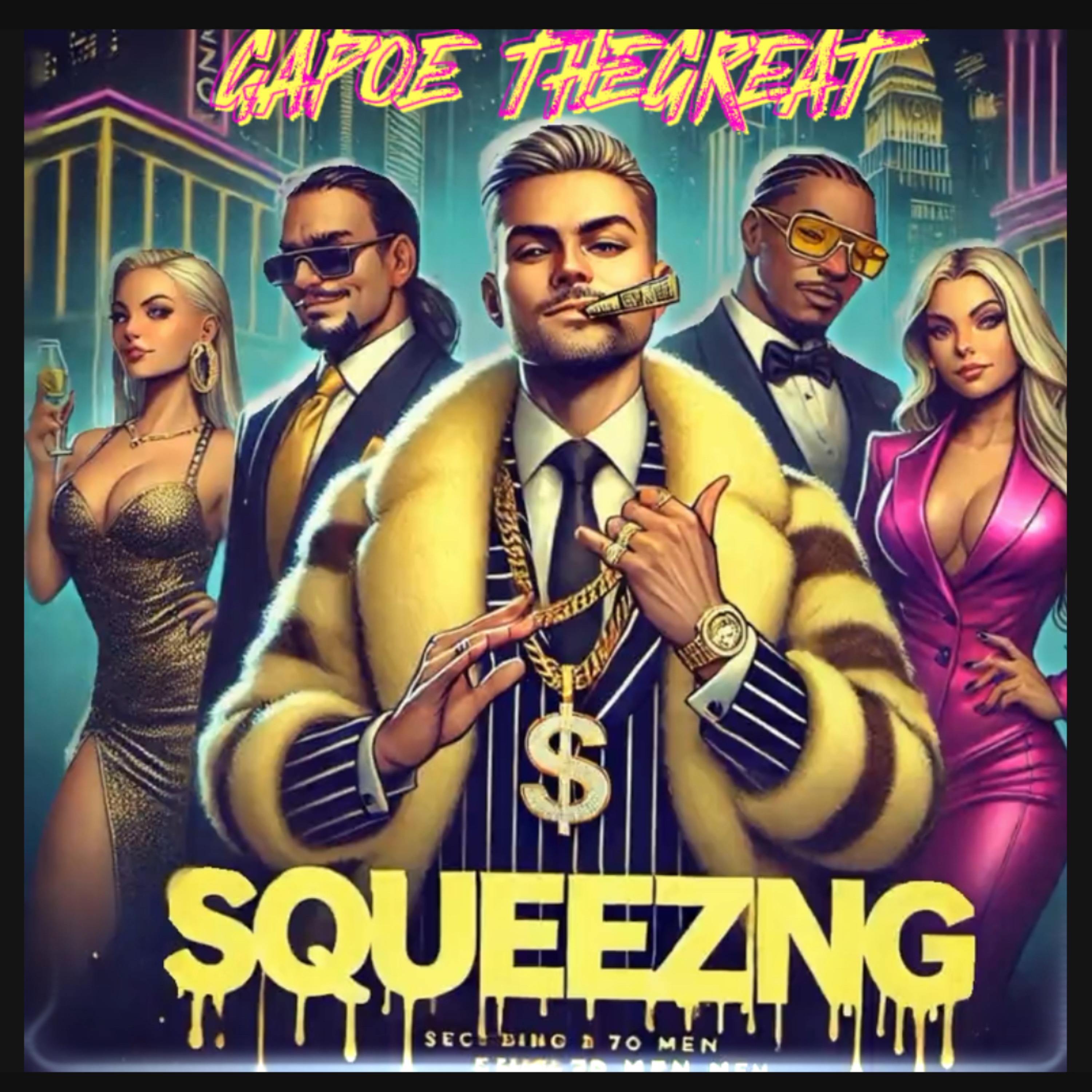 Squeezing artwork