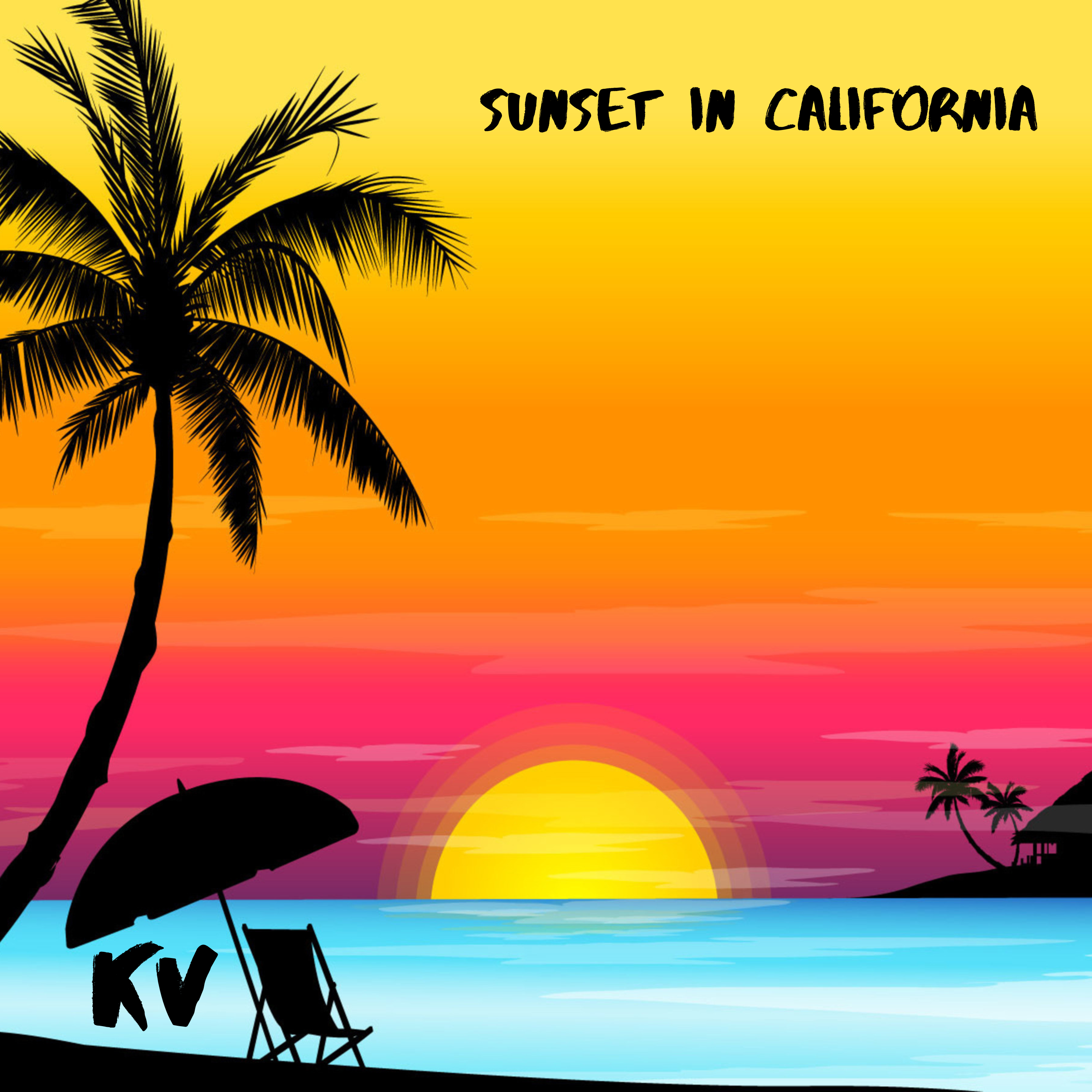 Sunset in California artwork