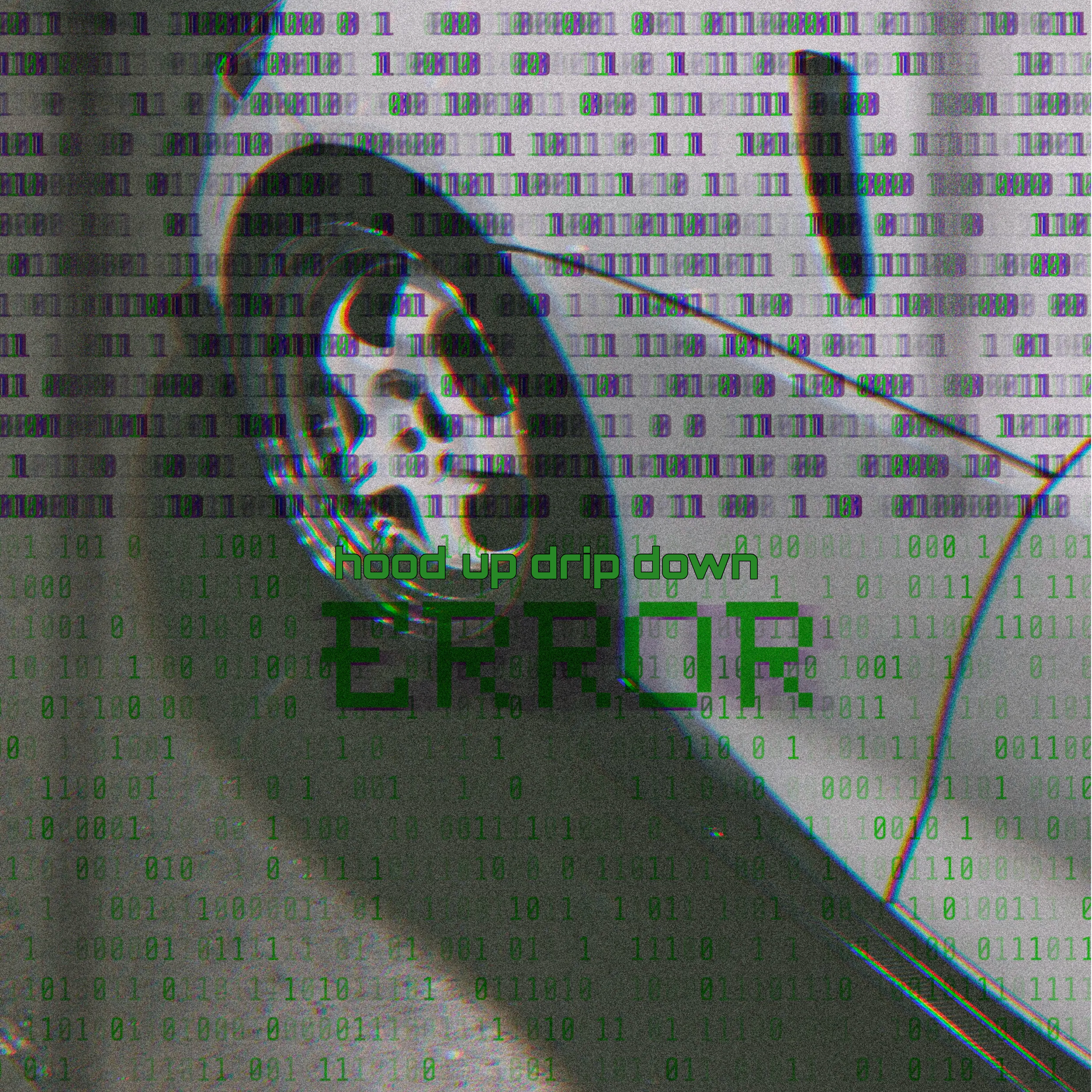 hood up drip down artwork