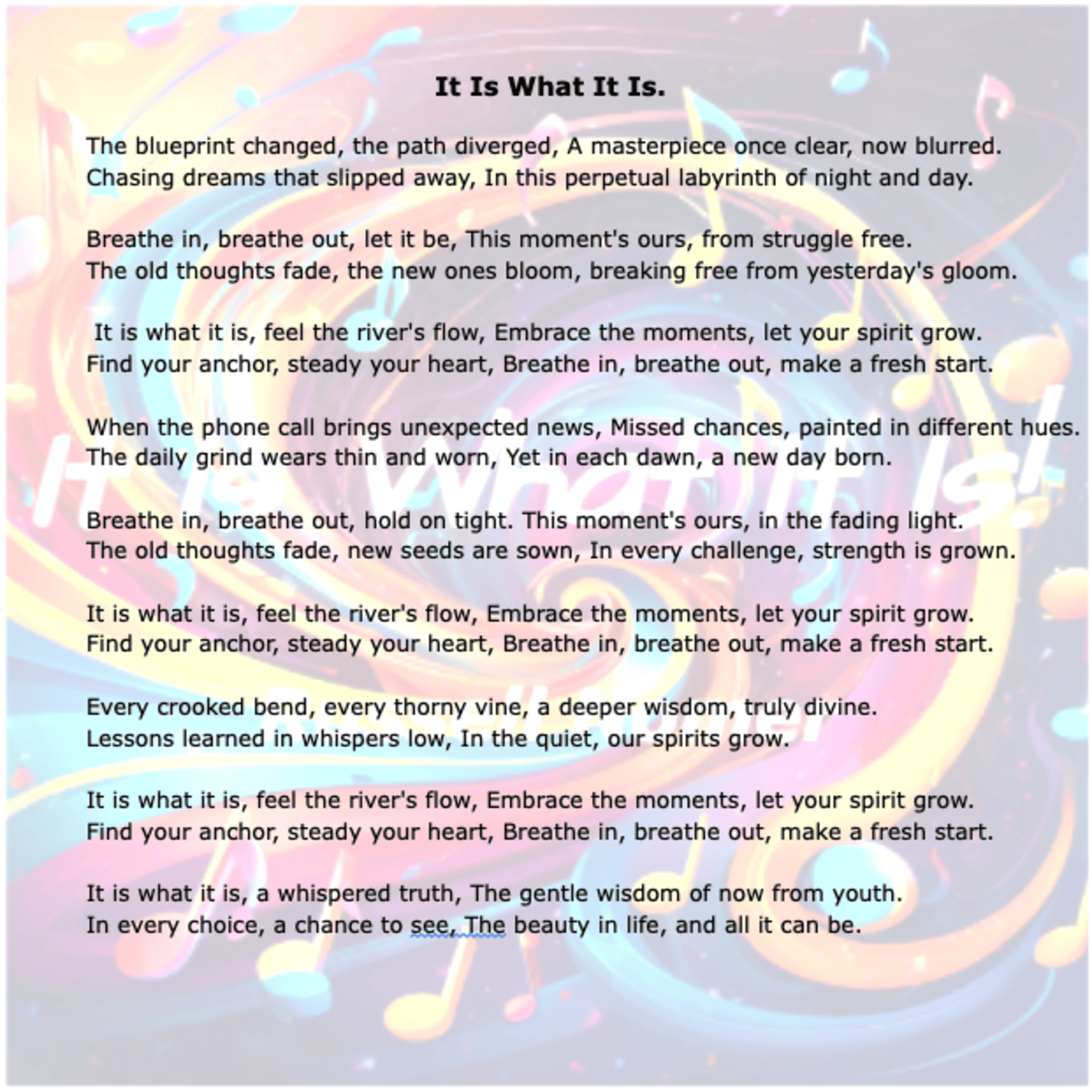 It Is What It Is! artwork