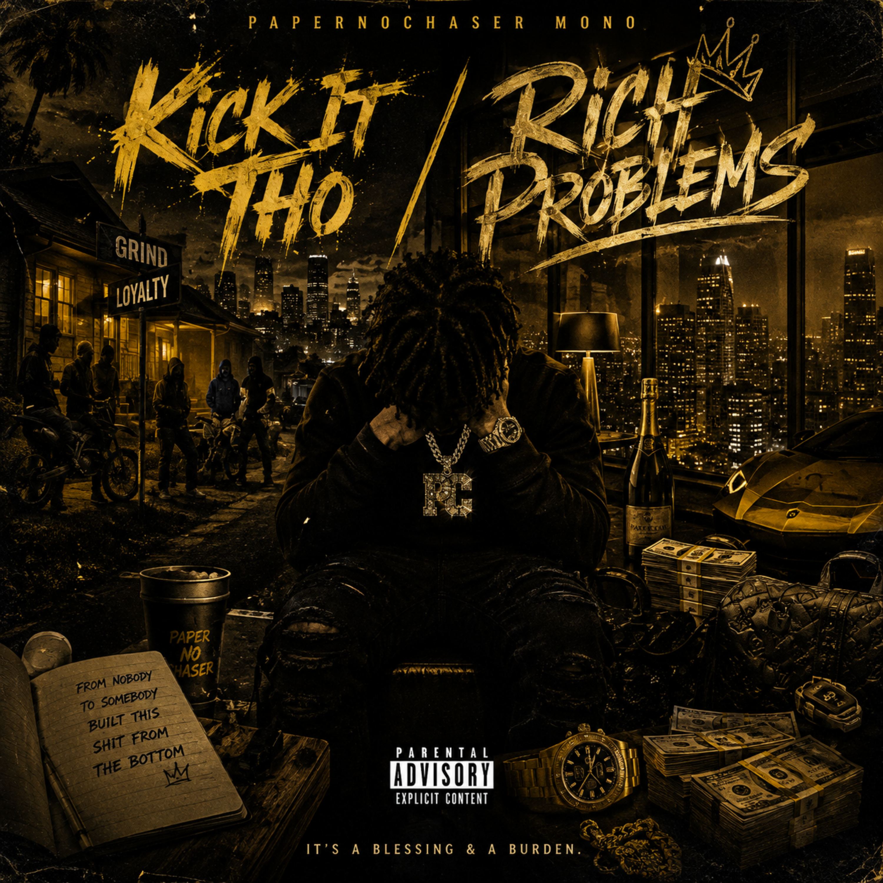 Kick it Tho / Rich Problems by PaperNoChaser Mono cover art