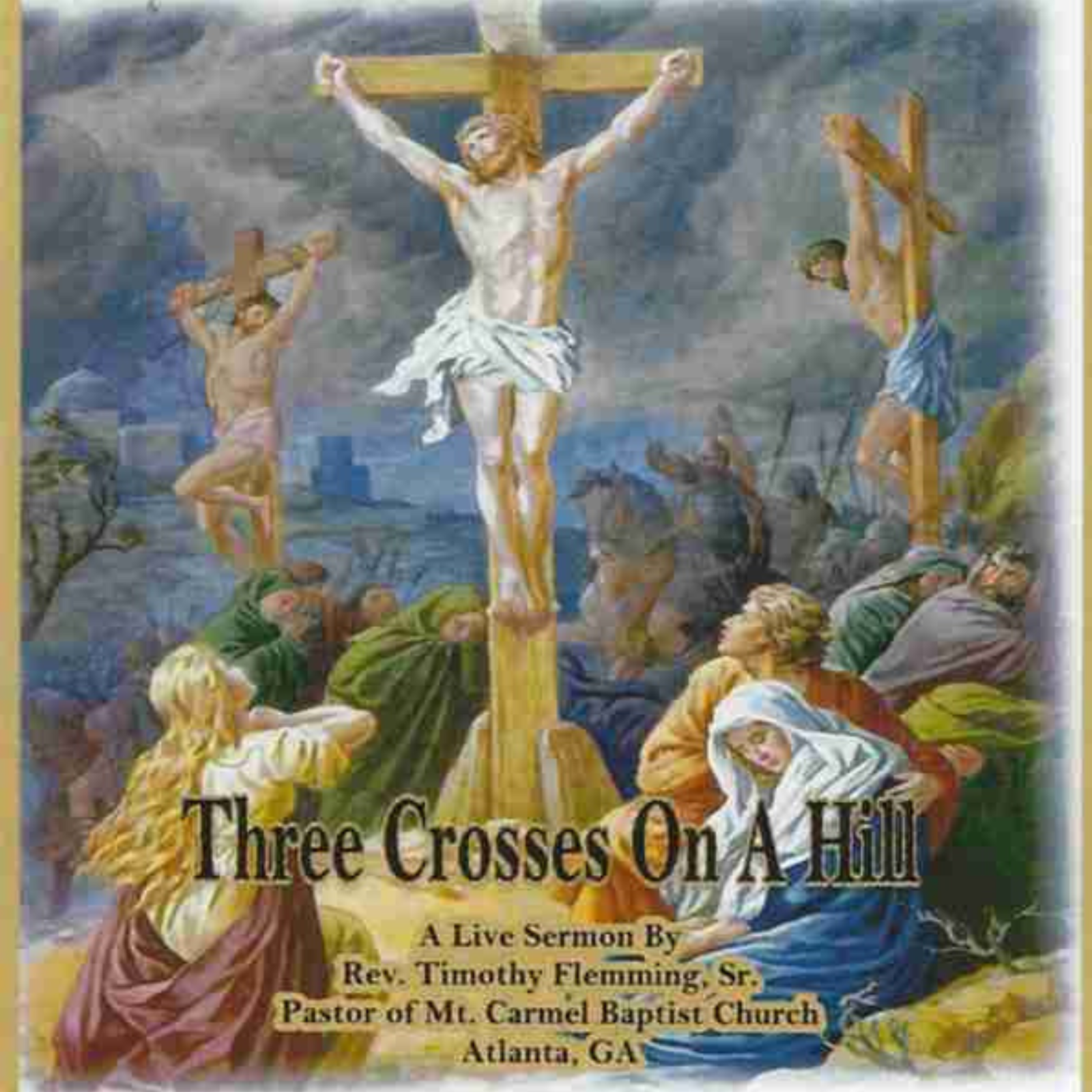 Three Crosses On A Hill artwork