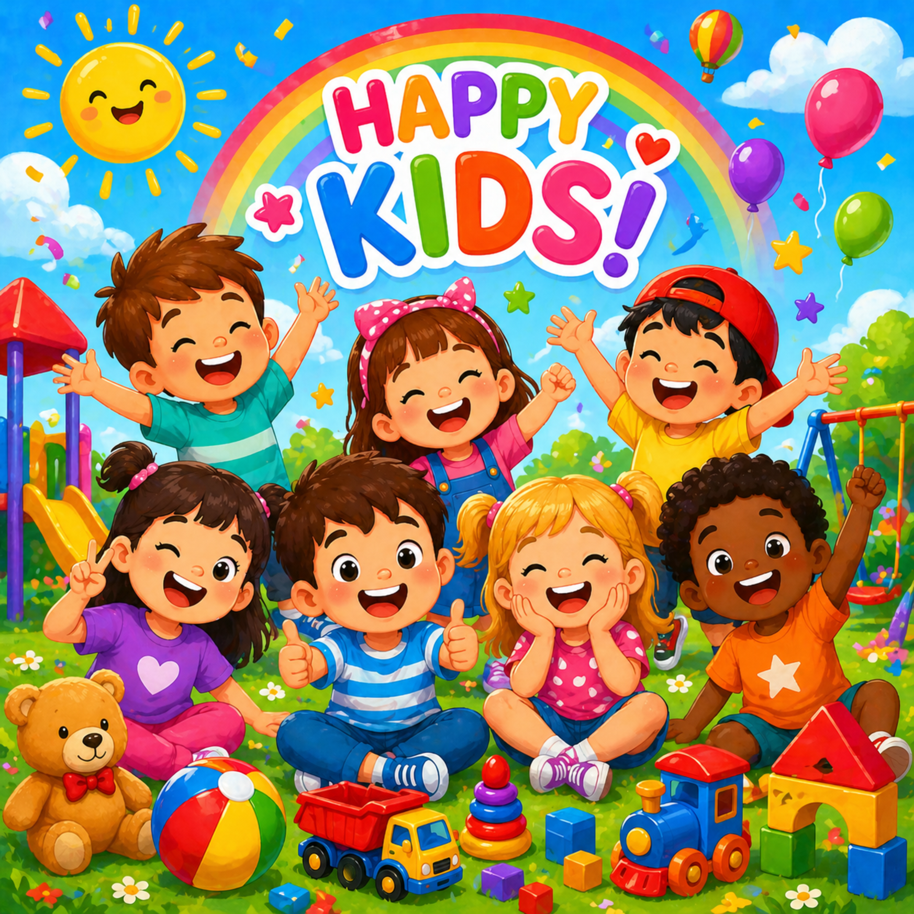 happy kids artwork