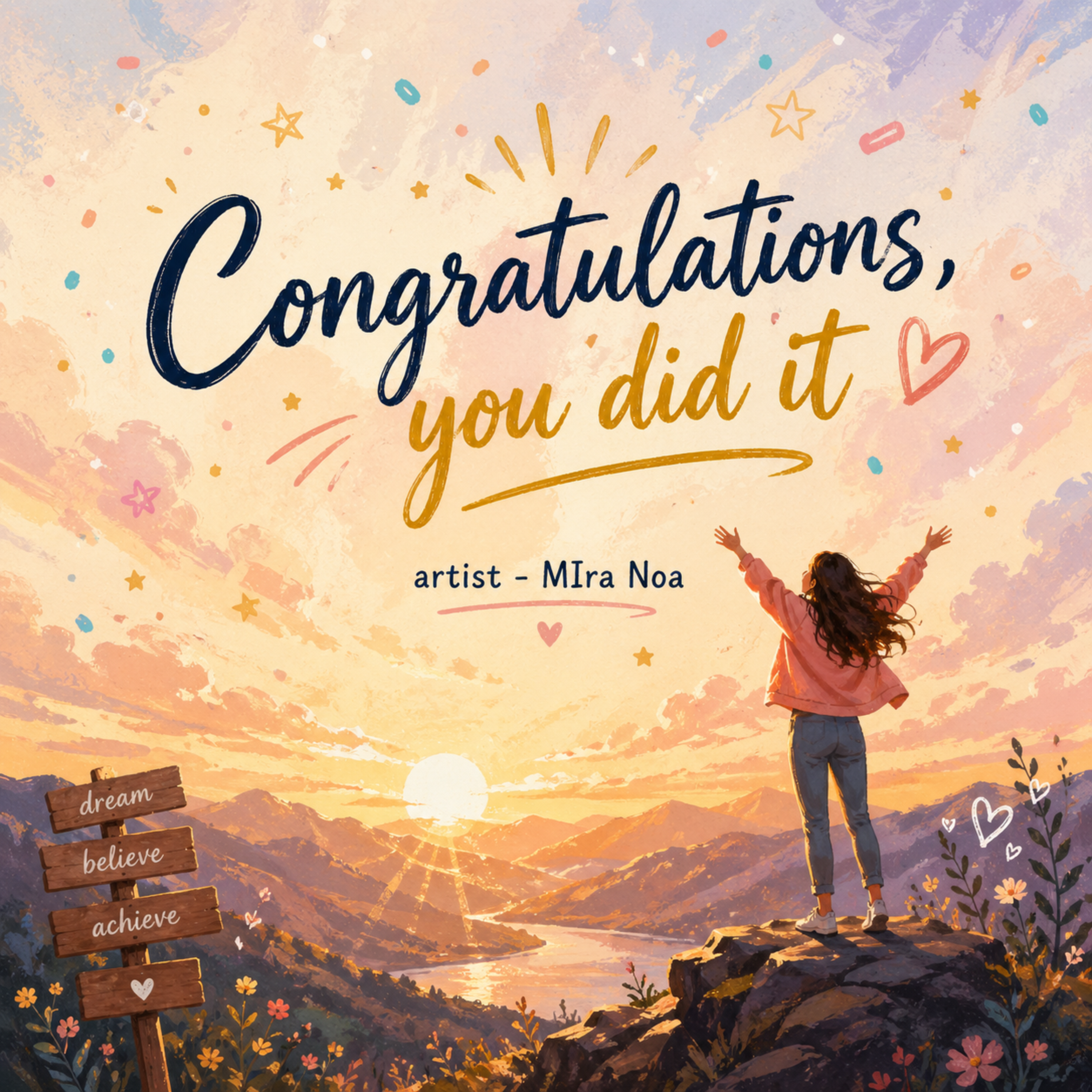 congratulations, you did it artwork