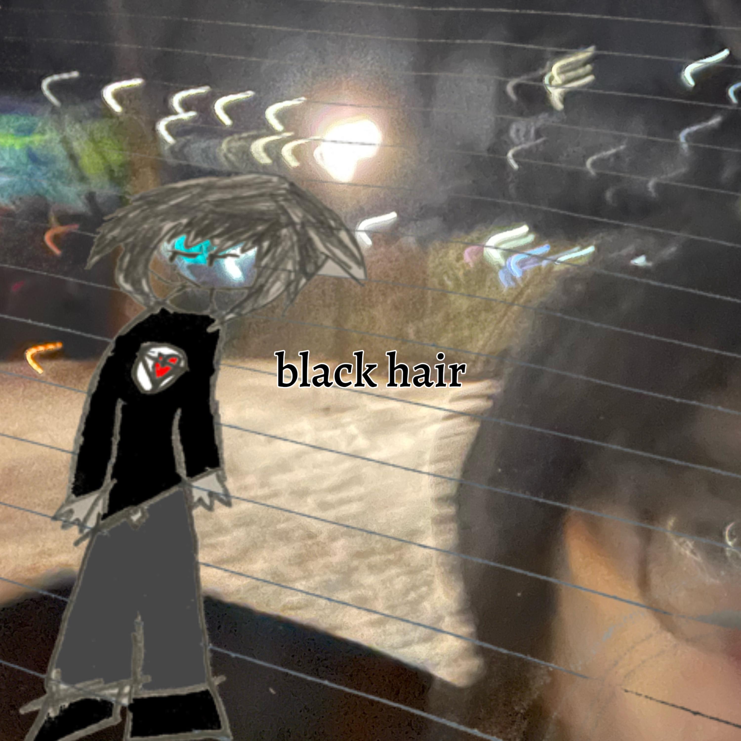 black hair artwork