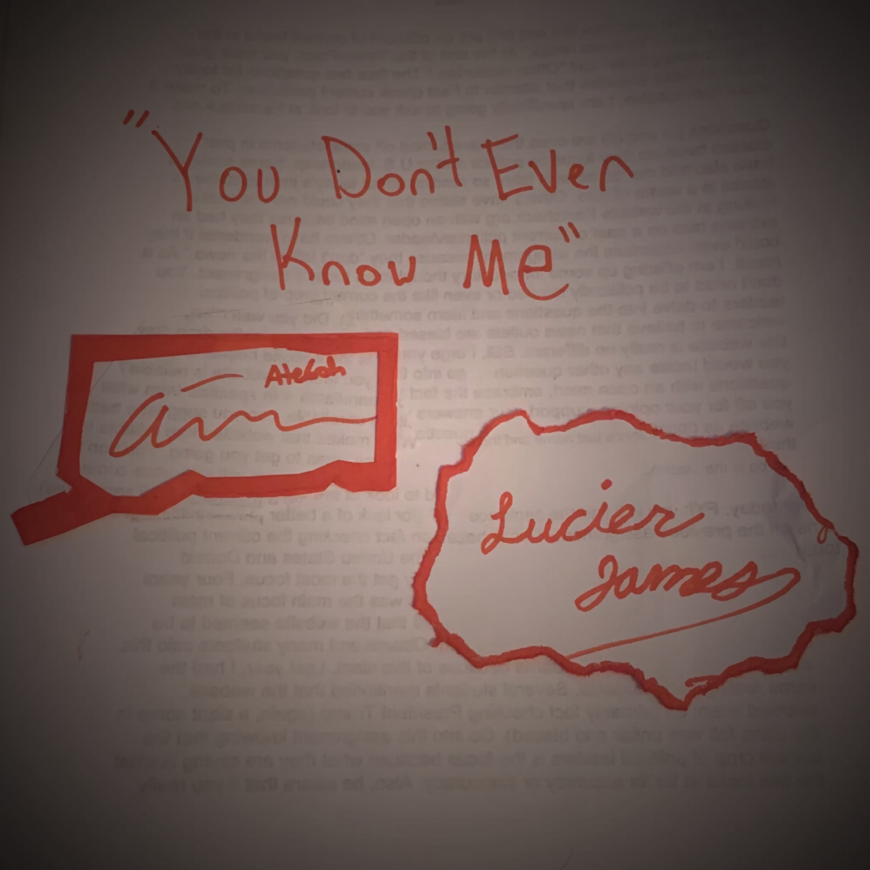 You Dont Even Know Me artwork