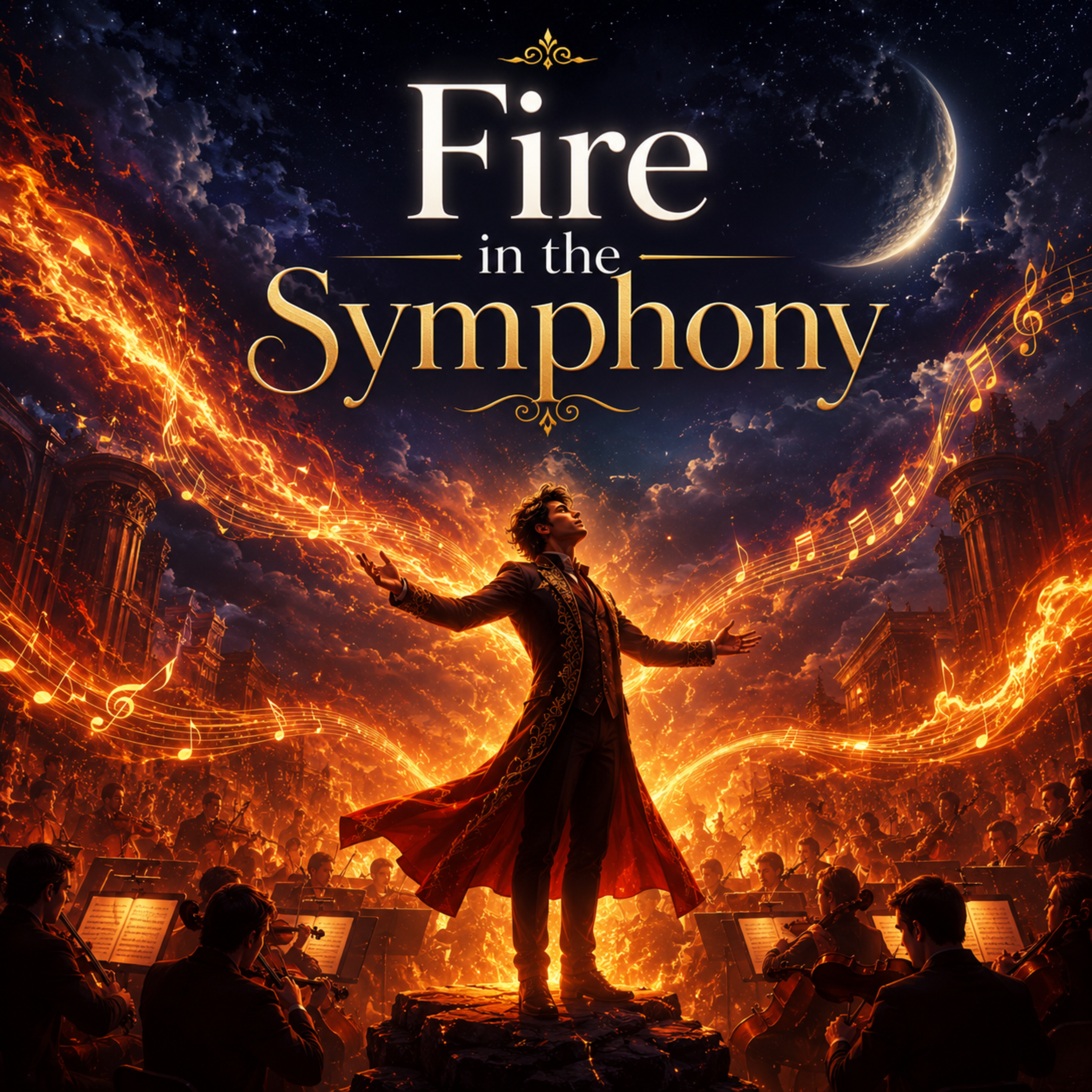 Fire in the Symphony (সিম্ফনির আগুন) by Rabiul Karim cover art