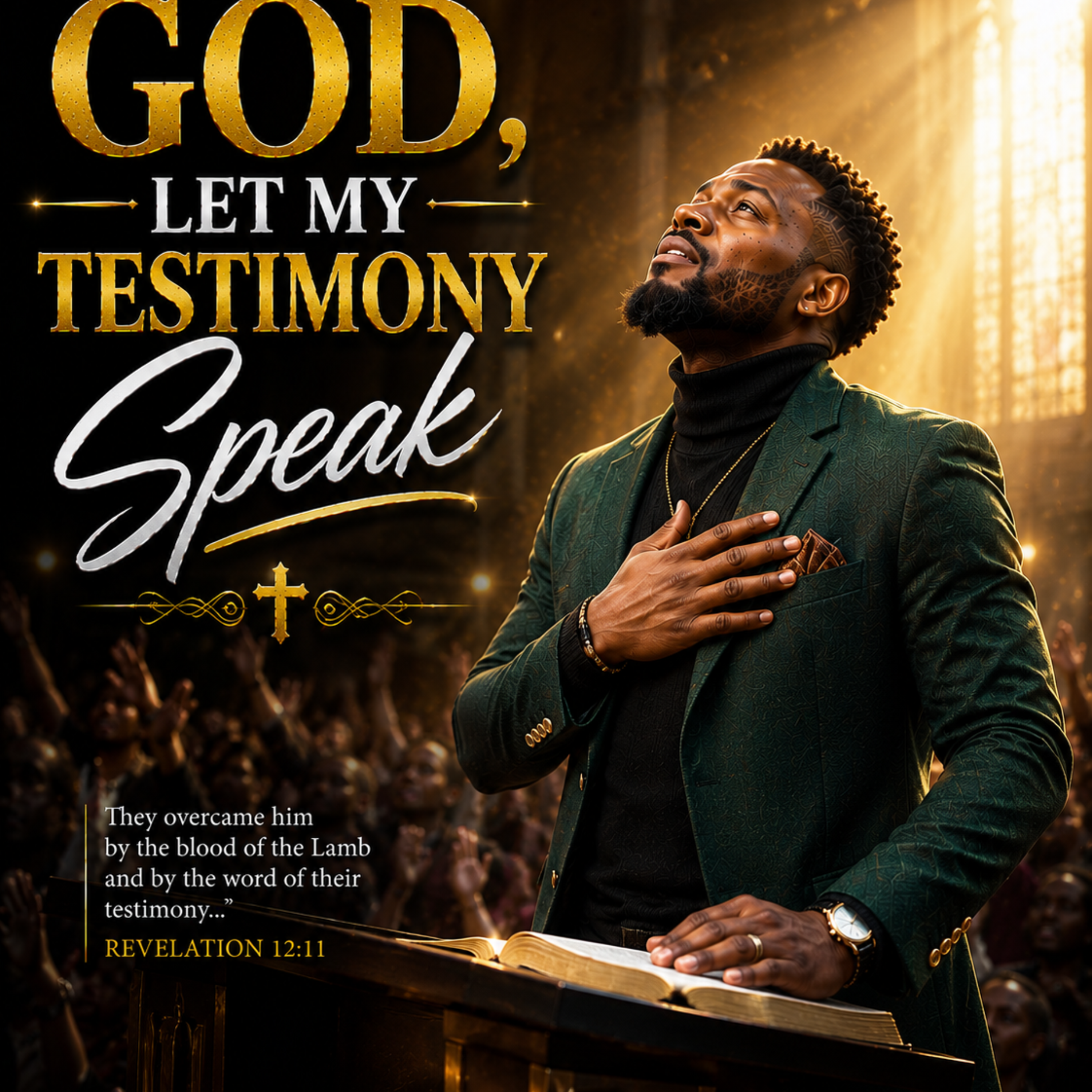 God, Let My Testimony Speak by olabode oluwafemi cover art