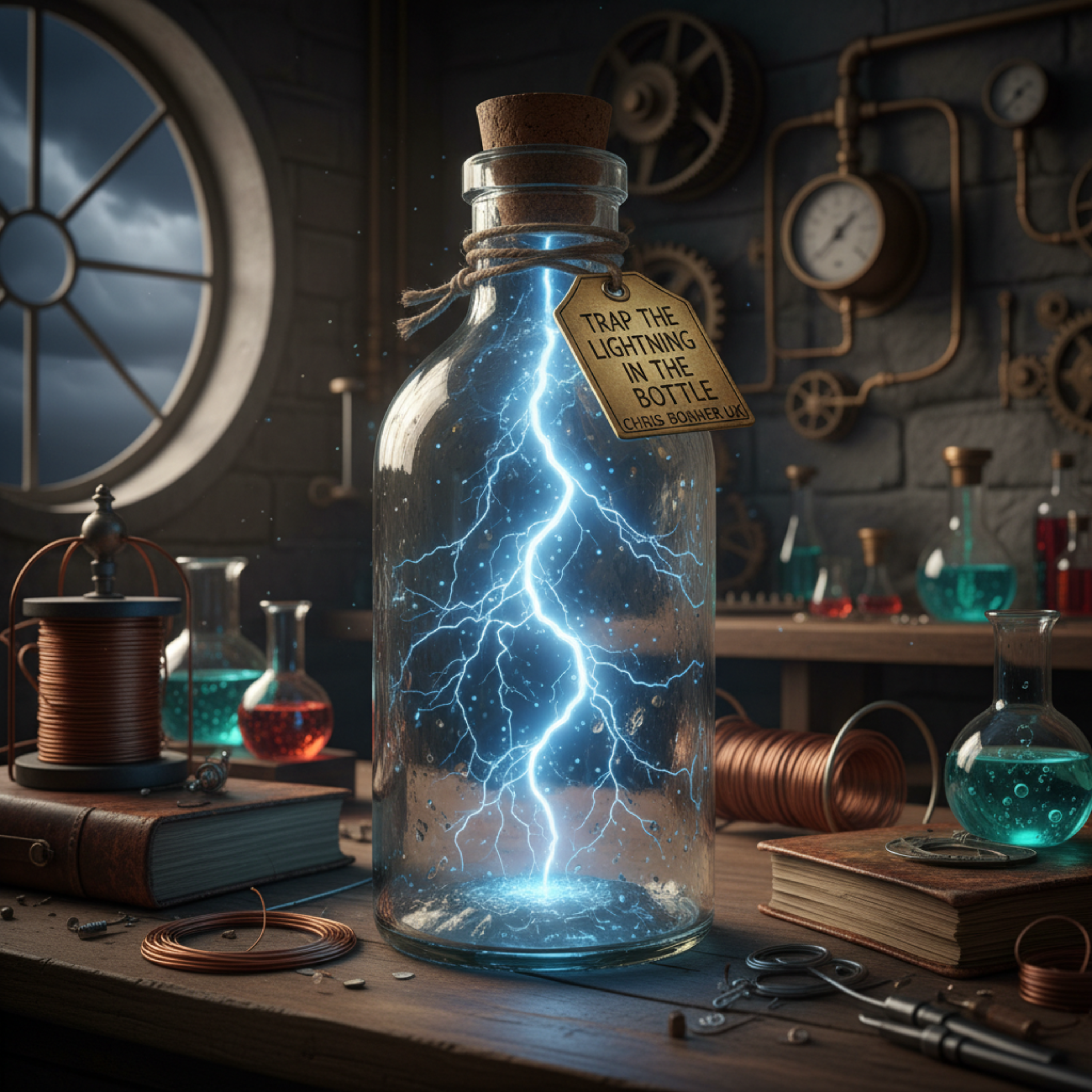 Trap the Lightning in the Bottle by Chris Bonner UK cover art