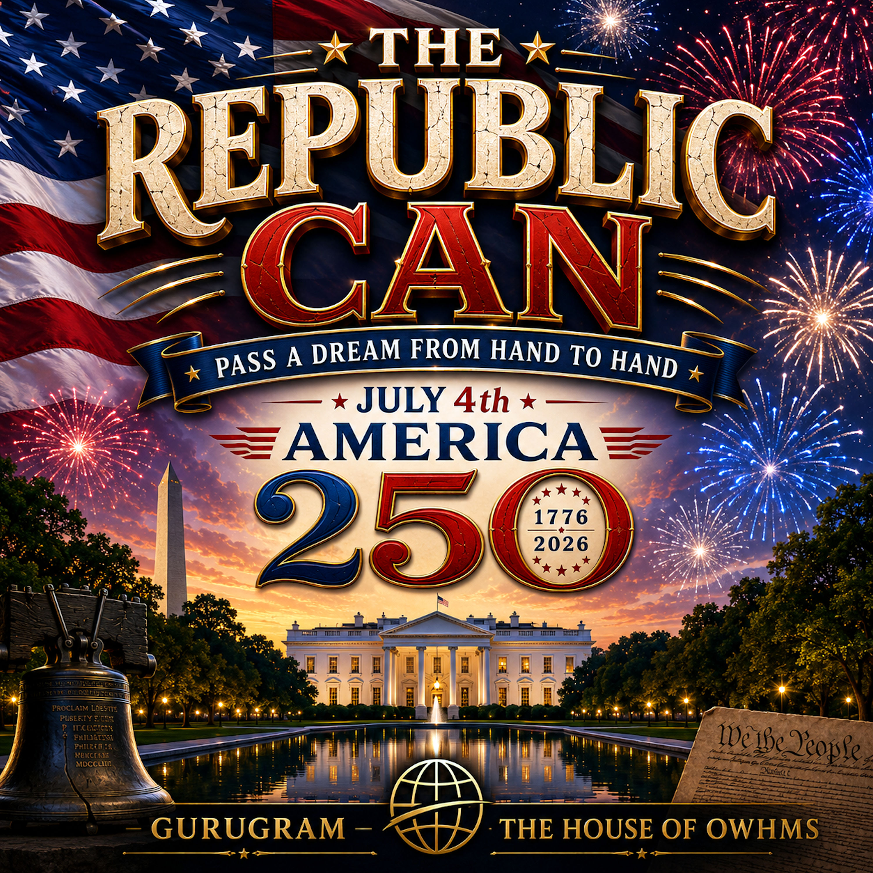 THE REPUBLIC CAN AMERICA 250 by GURUGRAM cover art