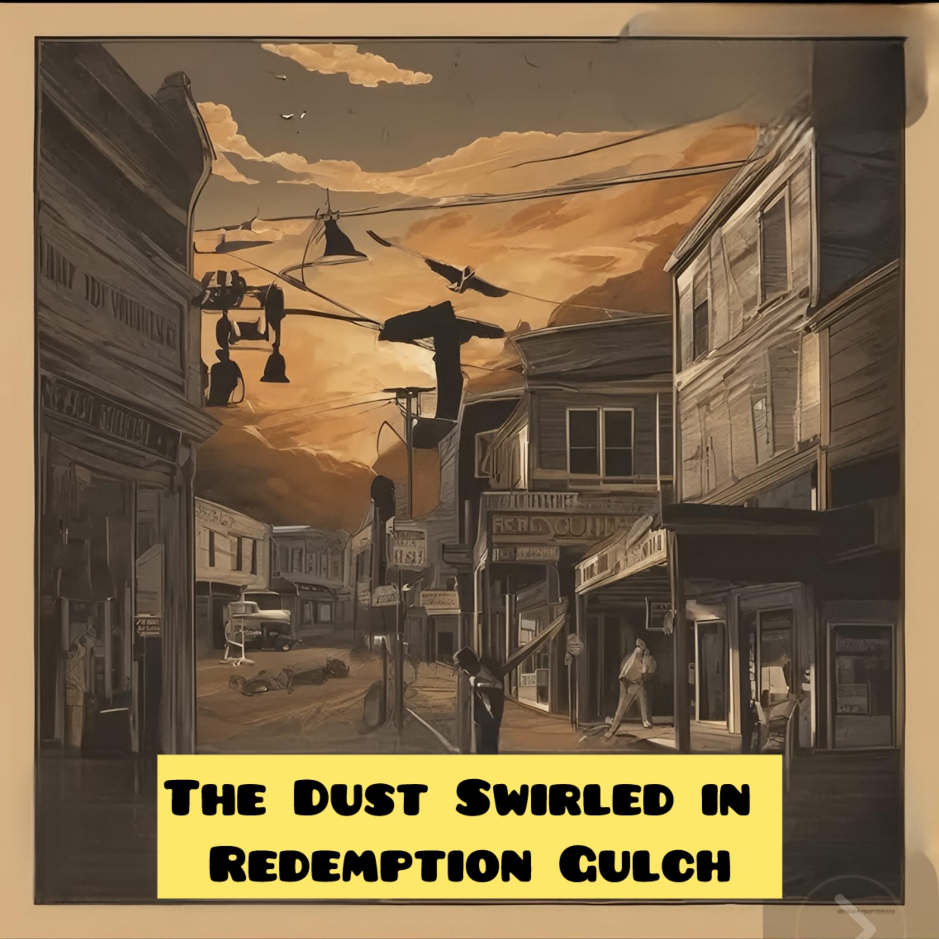 The Dust Swirled in  Redemption Gulch" artwork
