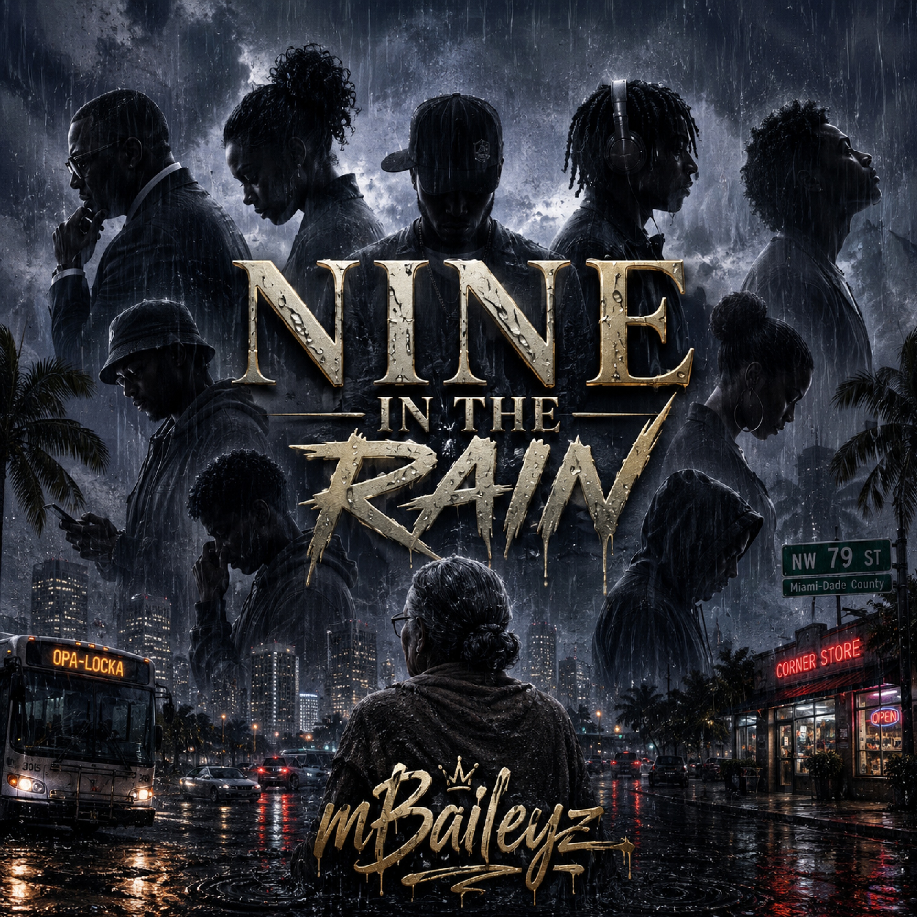 NINE IN THE RAIN by mBaileyz cover art