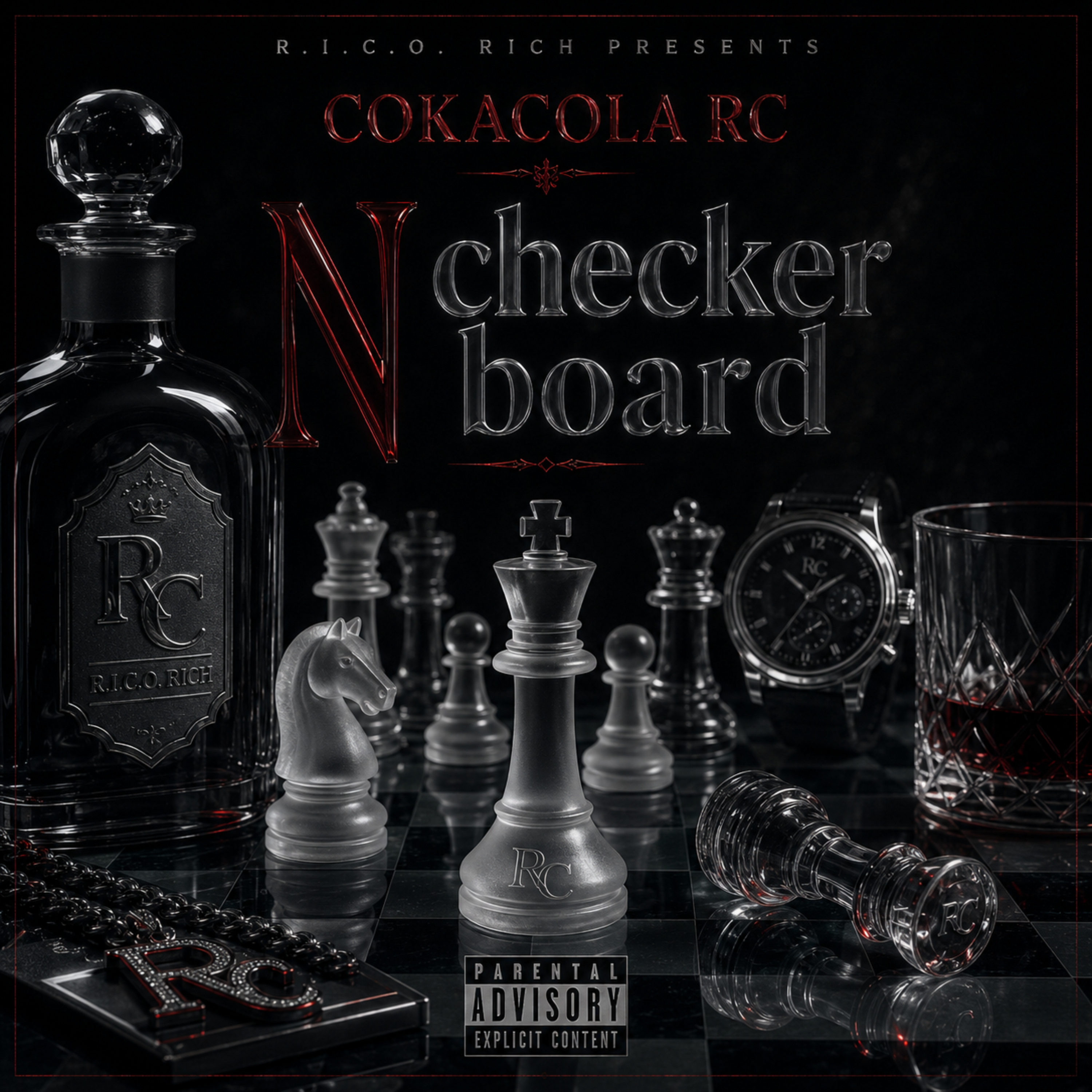CHECKERBOARD GLASS by R.I.C.O.  RICH cover art