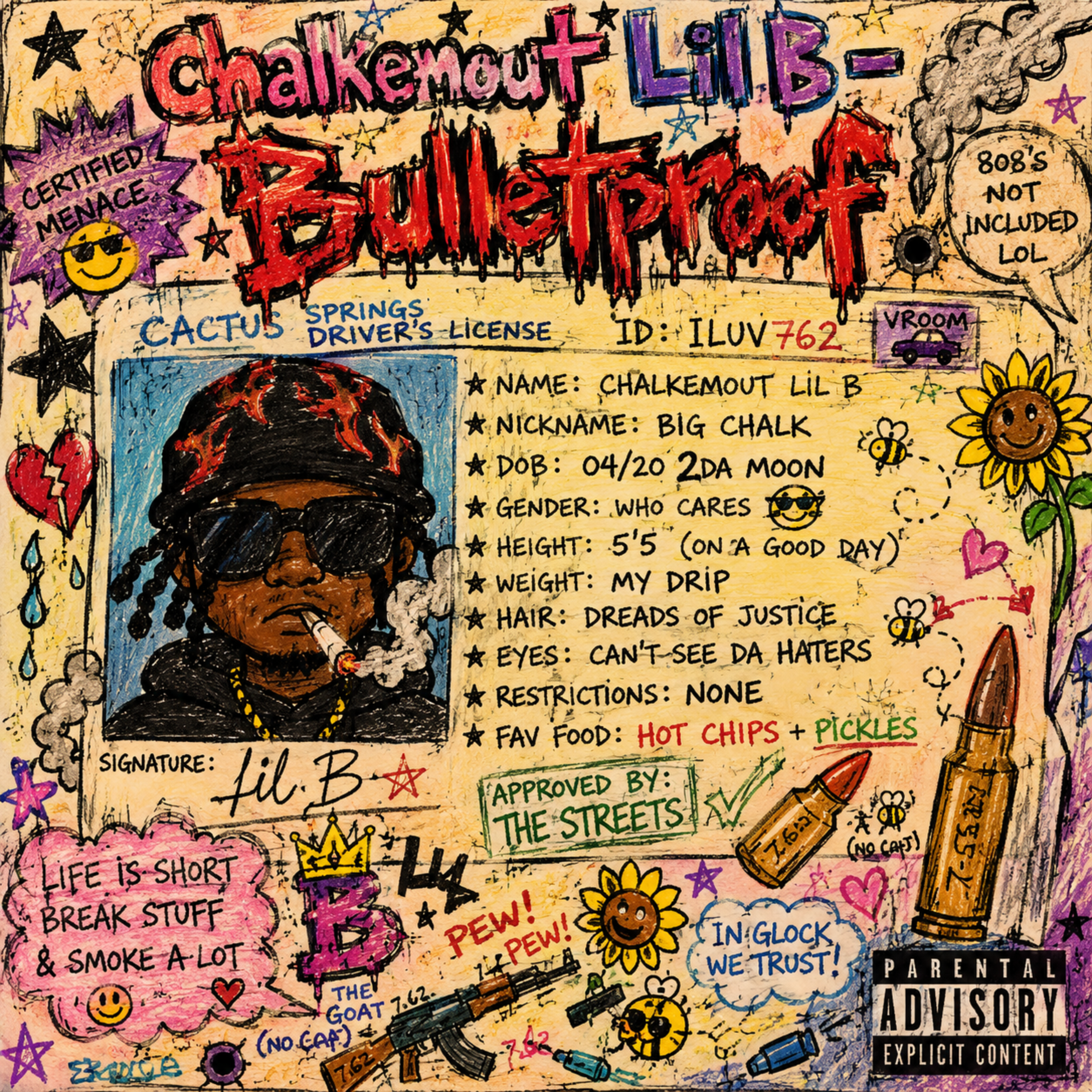 Bulletproof by Chalkemout Lil B cover art