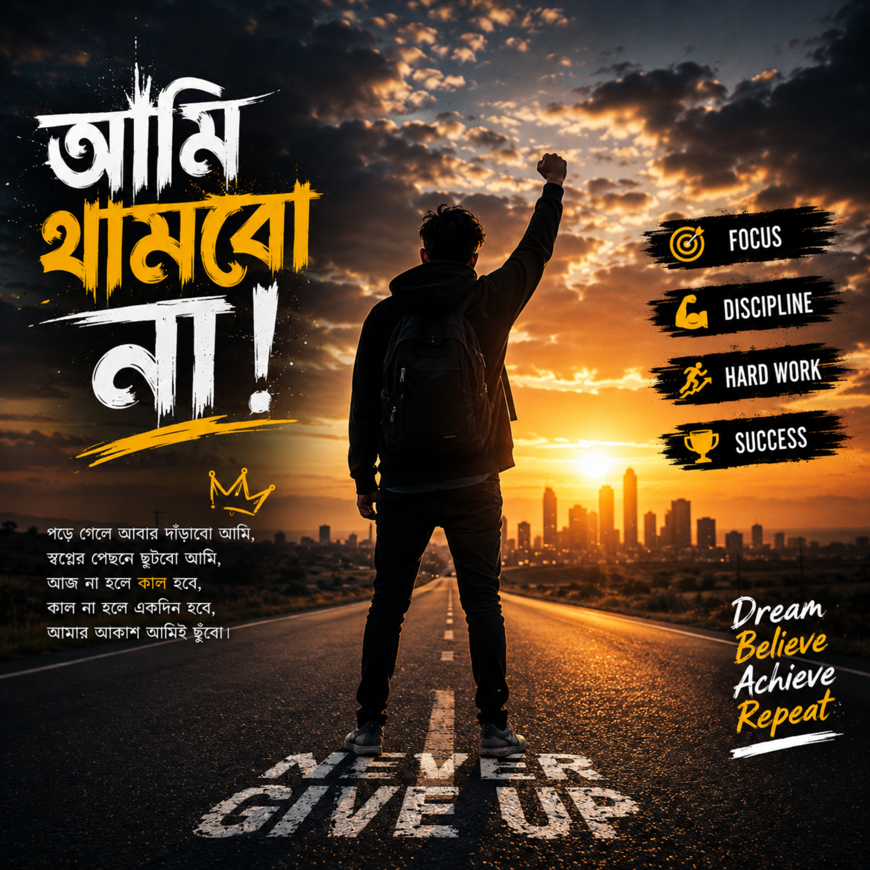 আমি থামবো না by Tanjid Bhuiyan cover art