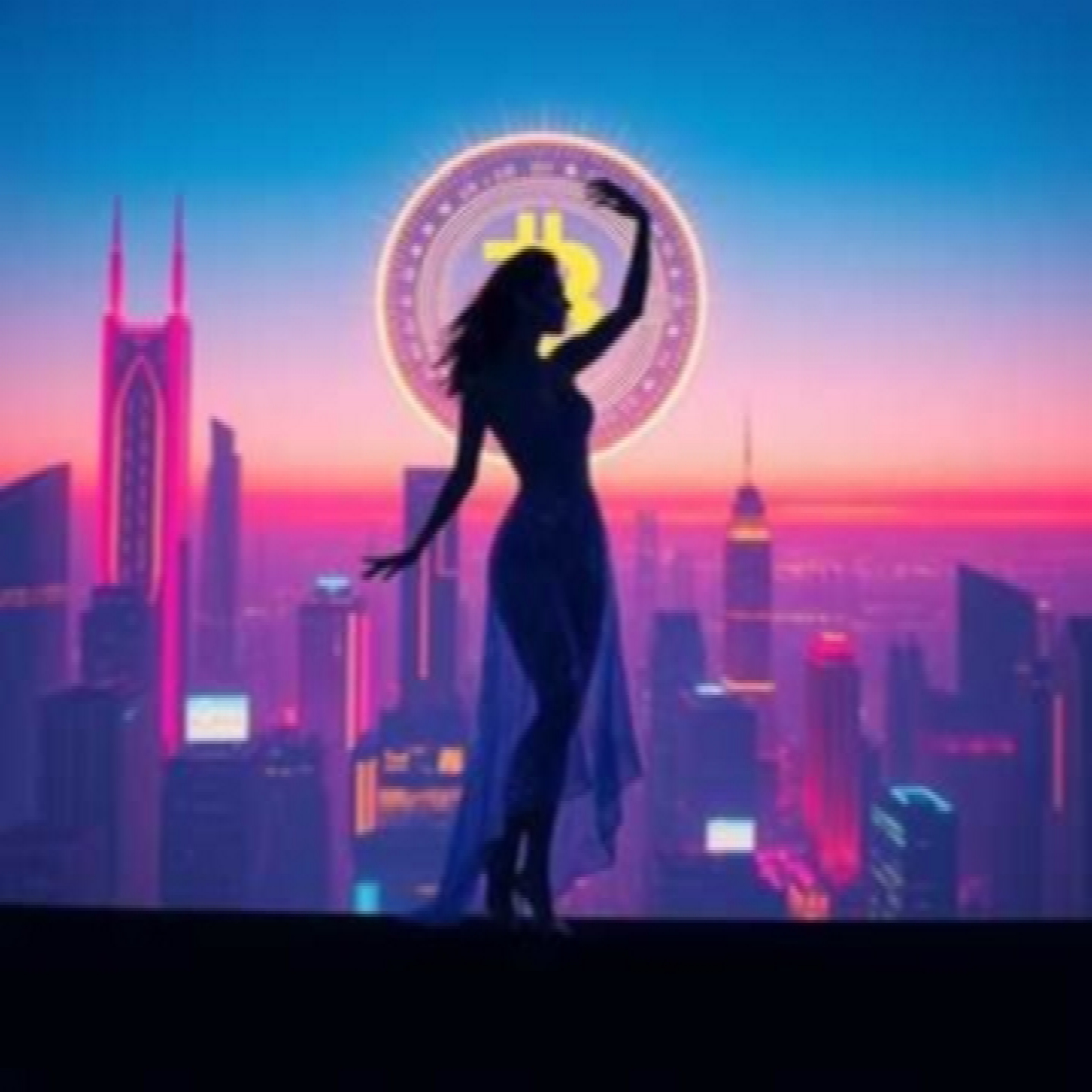 Crypto Pop Girl Shining In My Lane artwork