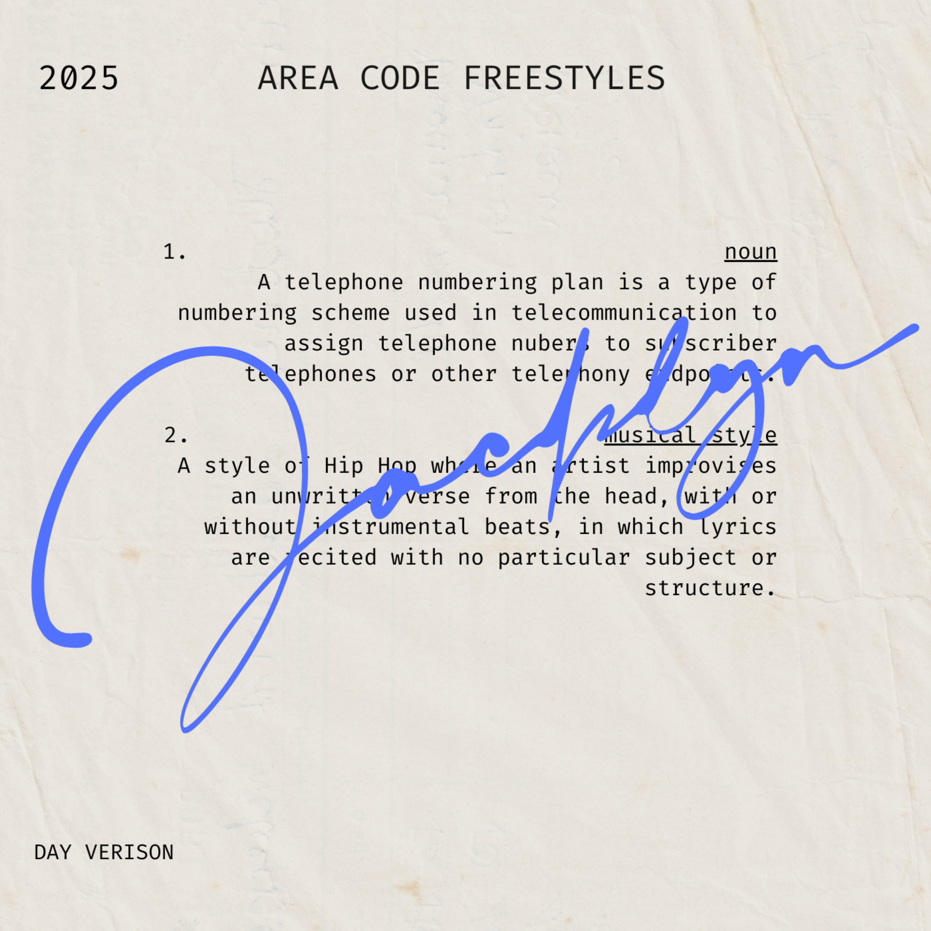 Area Code Freestyles [Day Version] artwork