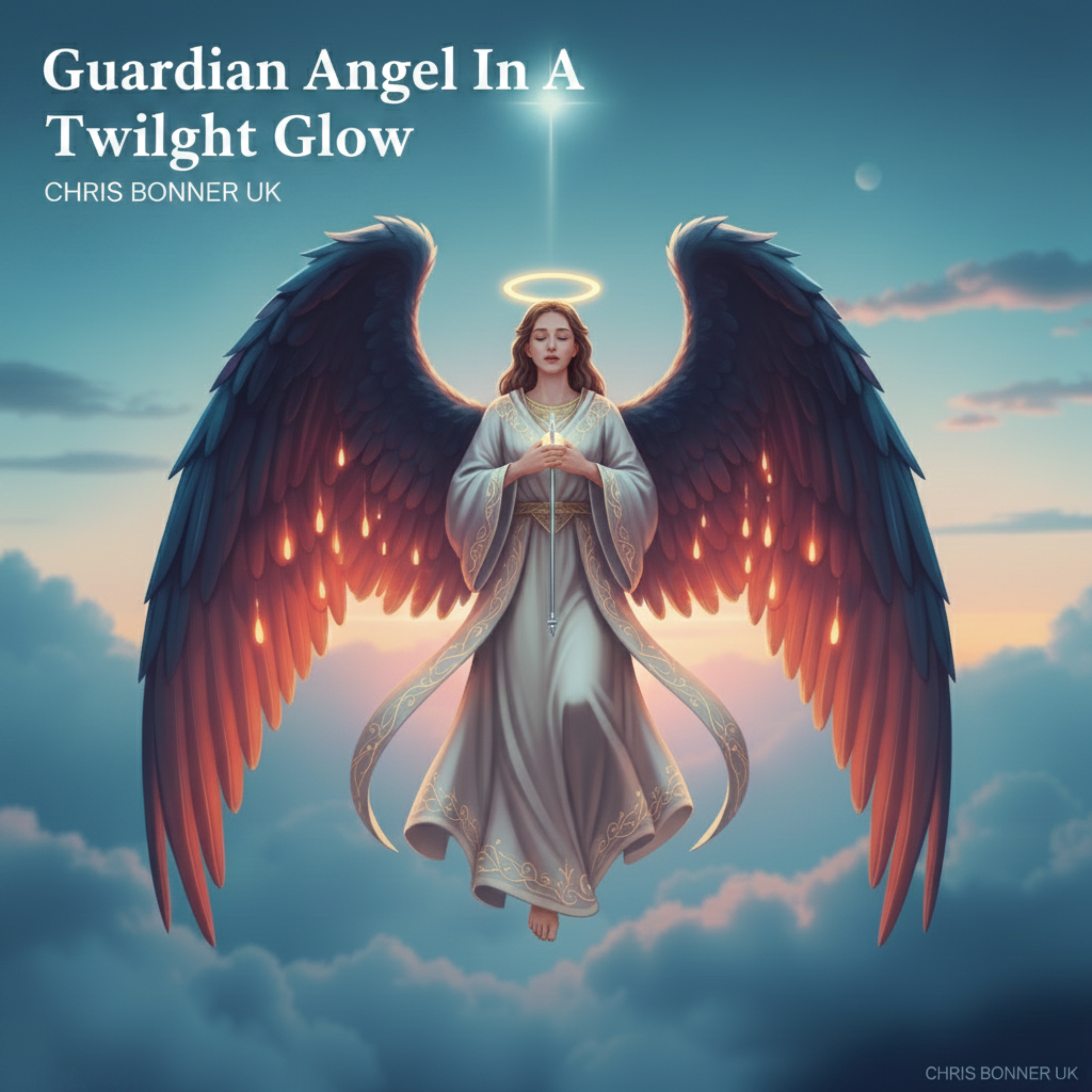Guardian Angel In A Twilight Glow by Chris Bonner UK cover art