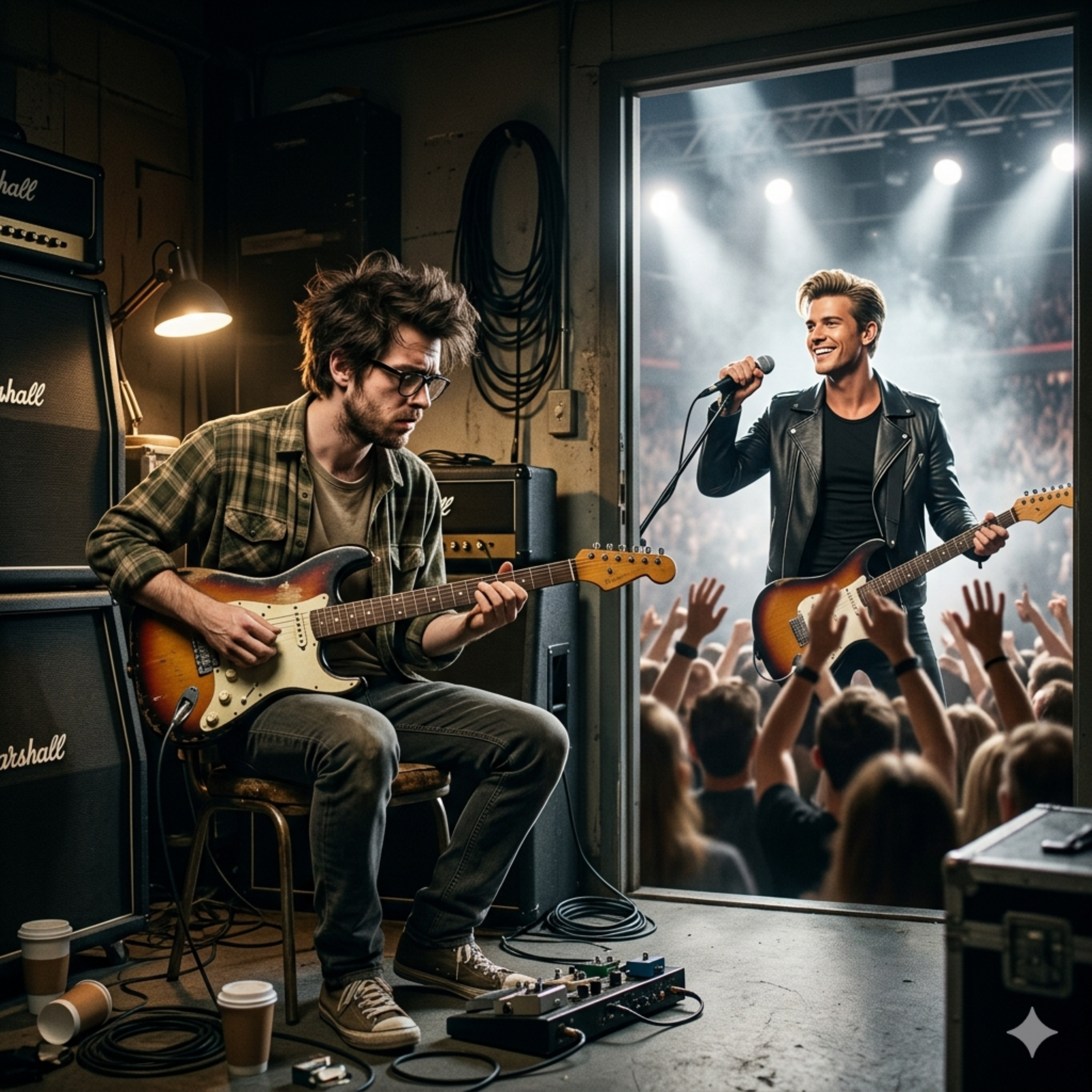 BEHIND THE AMPS by Tim Anderson Lyrics cover art