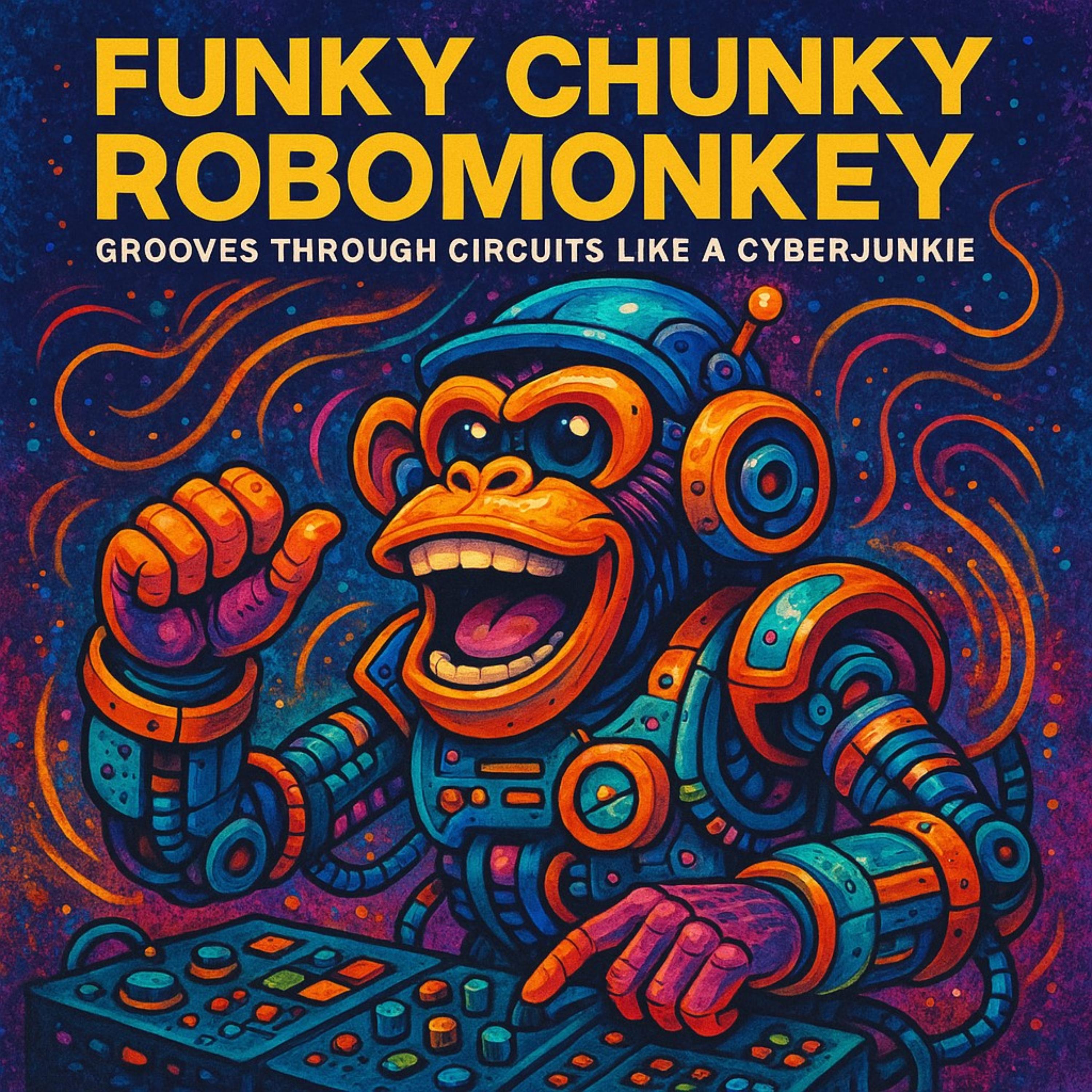 Funky Chunky Robomonkey Grooves Through Circuits Like A Cyberjunkie artwork
