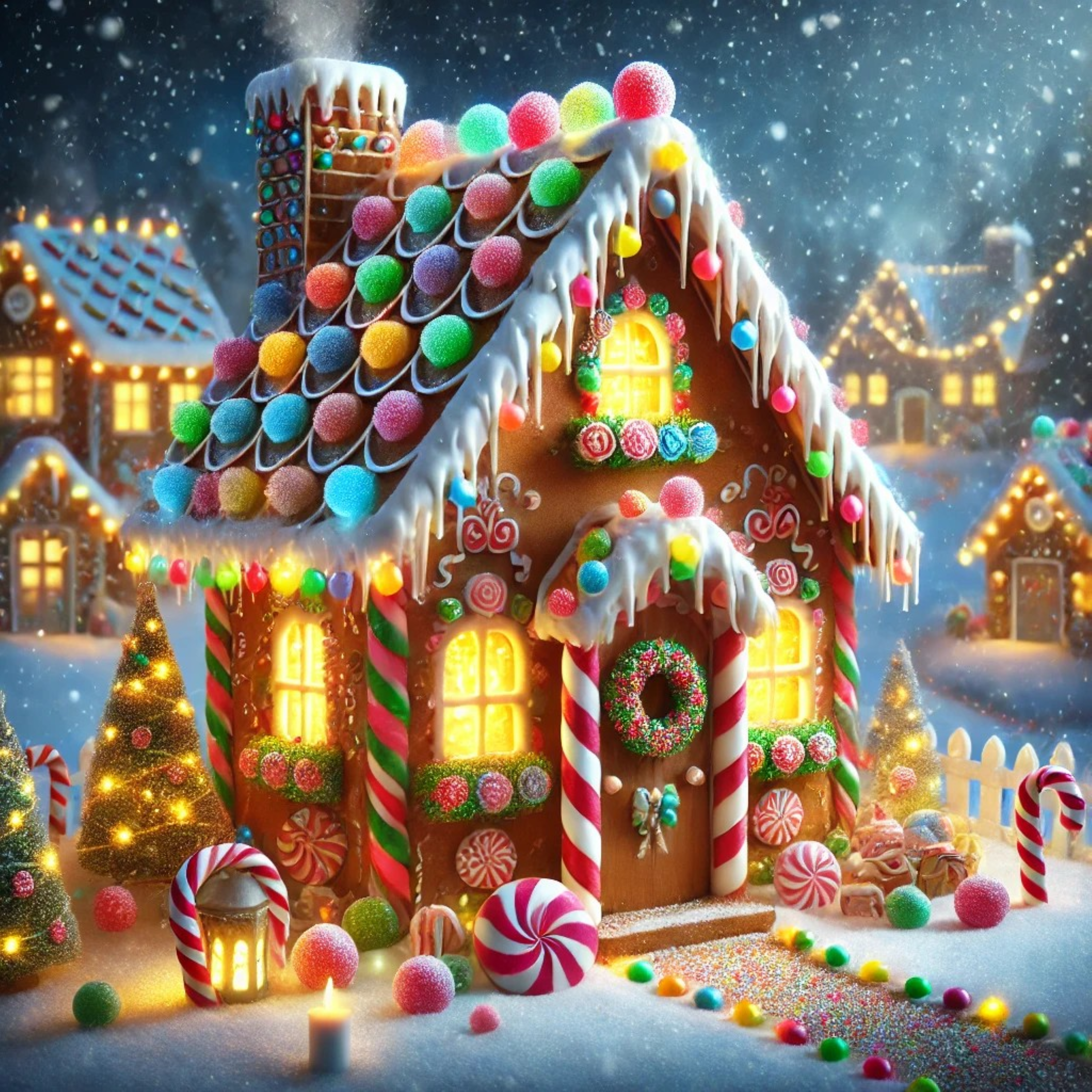 Gingerbread House LoFi artwork