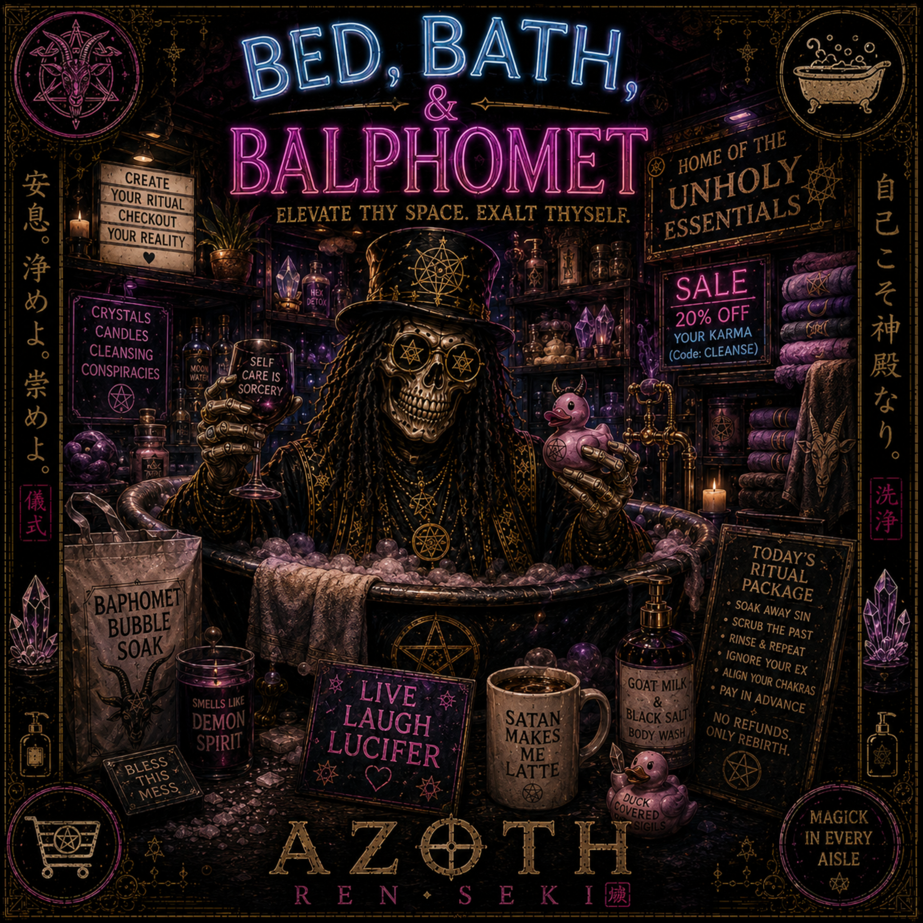 Bed, Bath, & Balphomet by Azoth cover art
