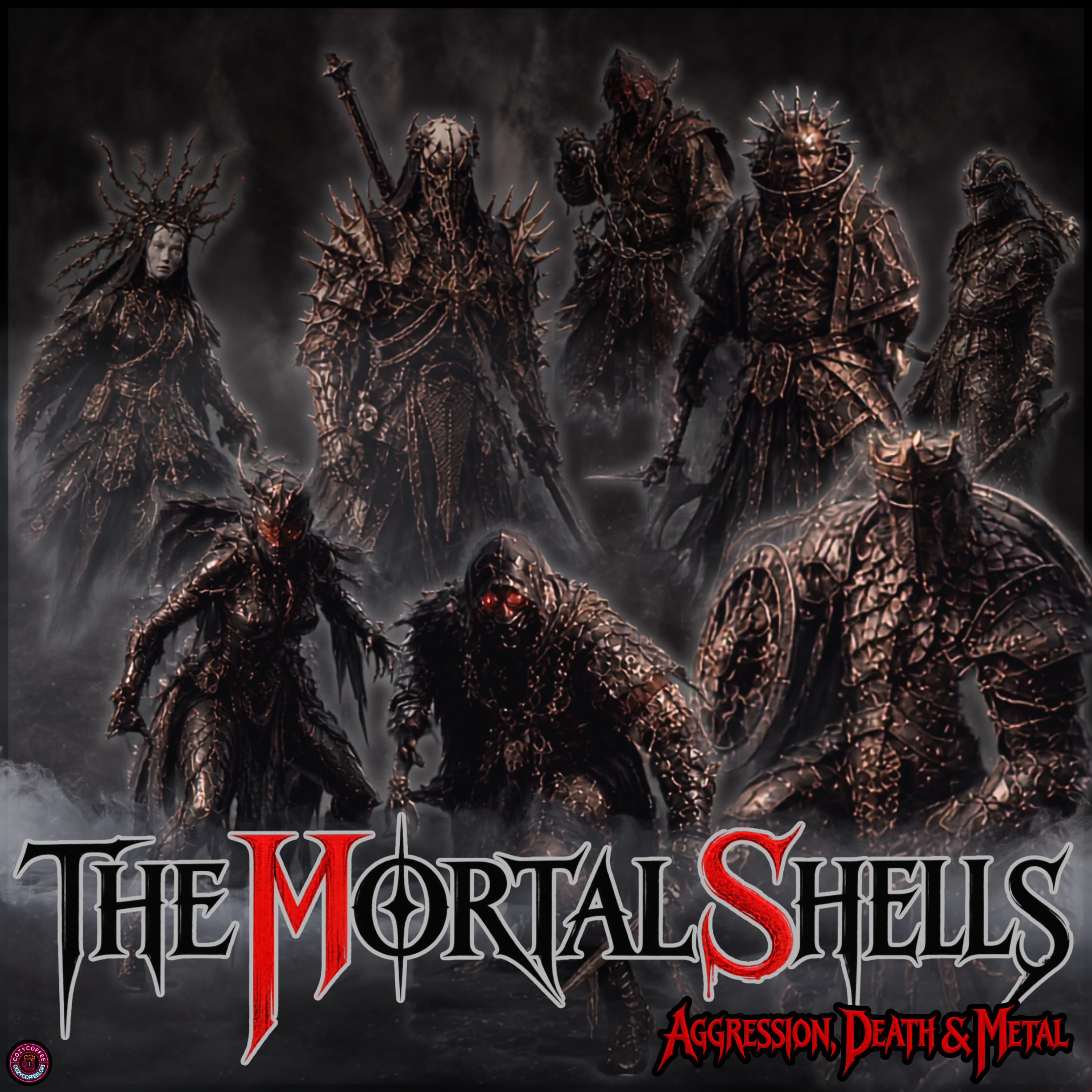 THE MORTAL SHELLS:  Aggression, Death & Metal (A Game Tribute Soundtrack) by CozyCoffeeLofi cover art