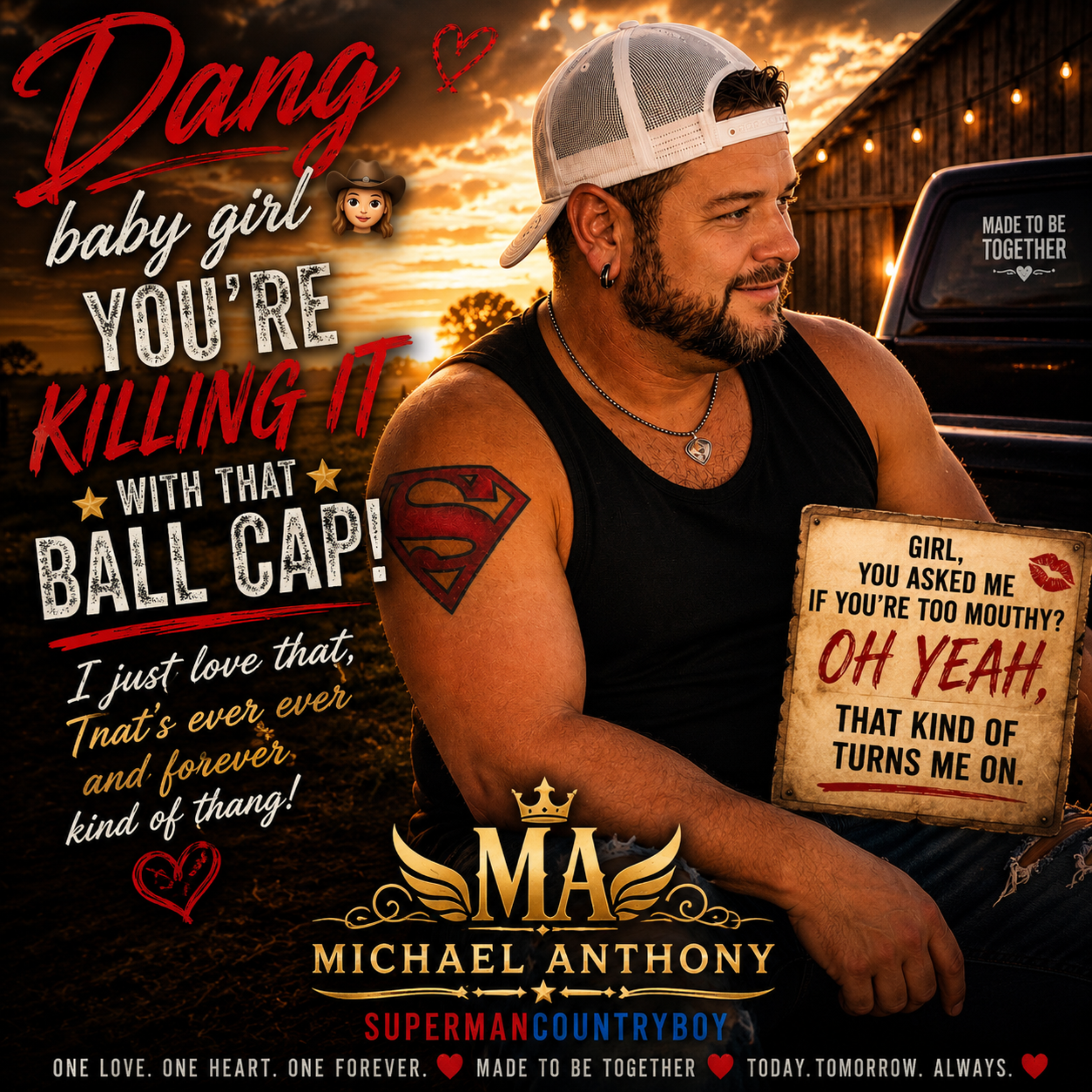 Dang Baby Girl You’re Killin It With That Ball Cap! by Michael Anthony SupermanCountryboy cover art