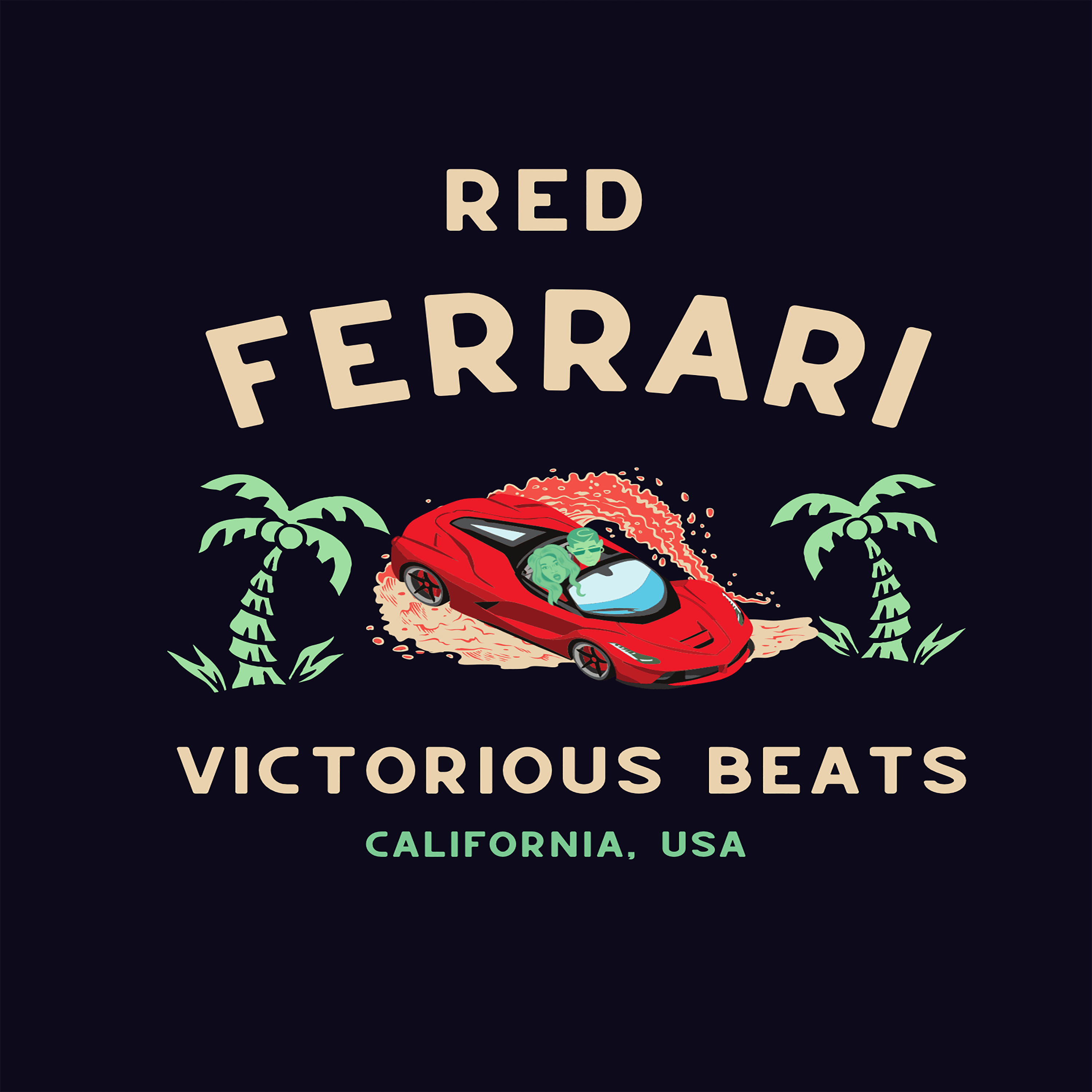 Red Ferrari artwork