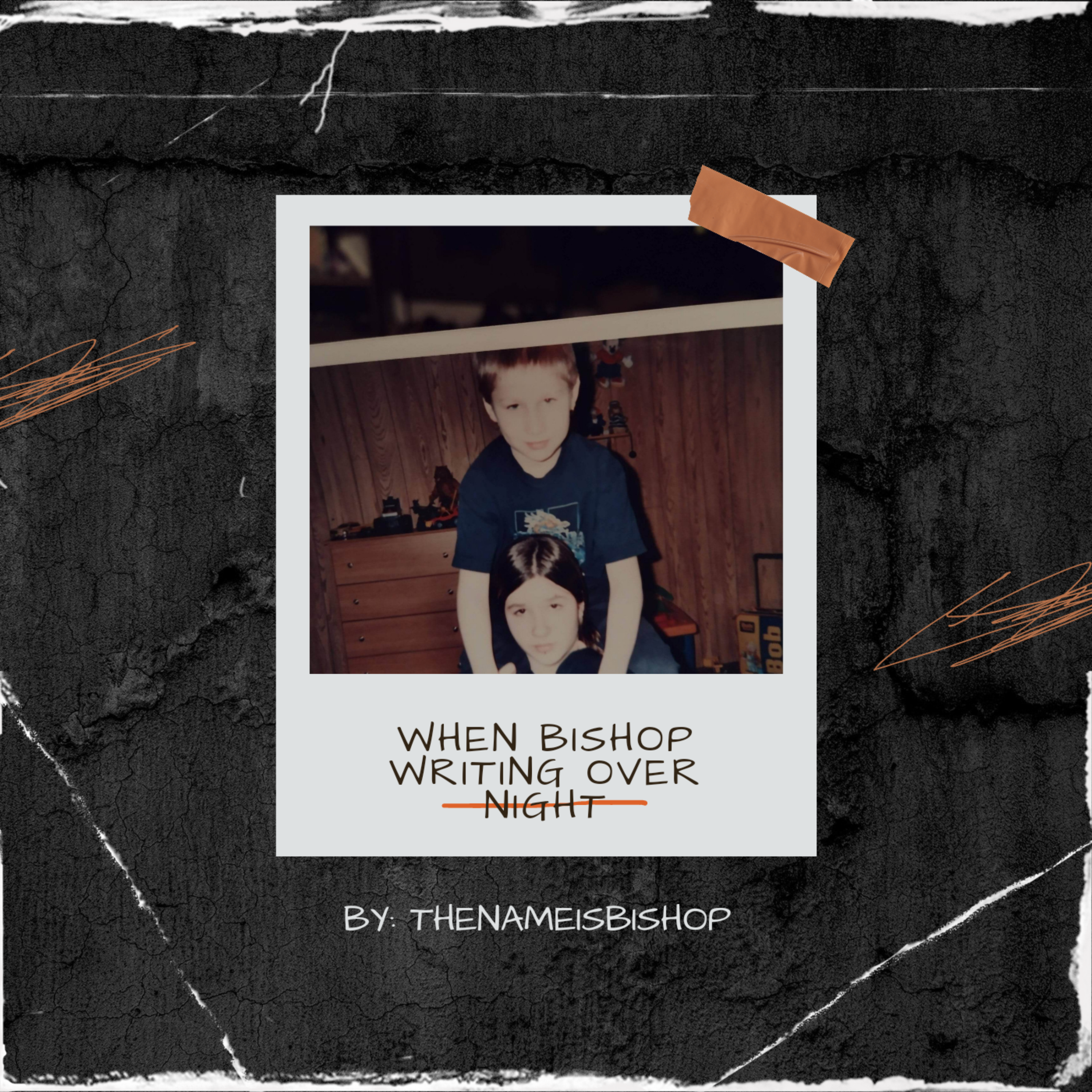 when BISHOP writing over night artwork