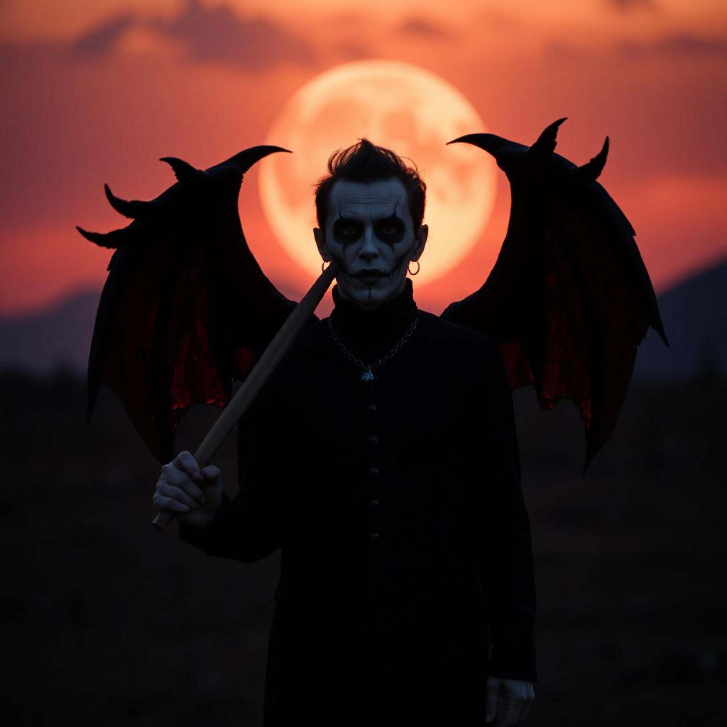 vamp in flames artwork